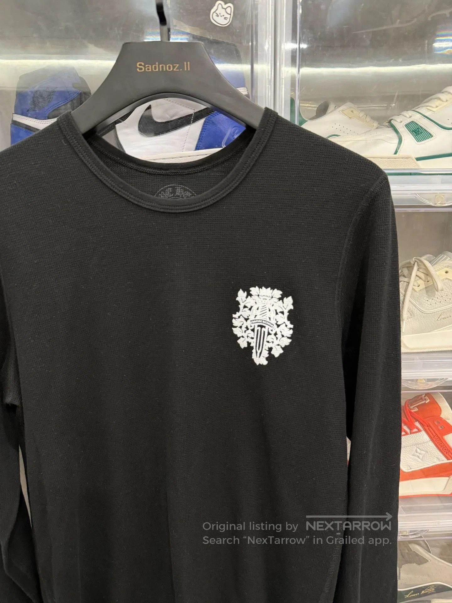 Chrome Hearts Chrome Hearts Sword Print Black Waffle Long Sleeve XL. Size US XL / EU 56 / 4 - 2 Thumbnail