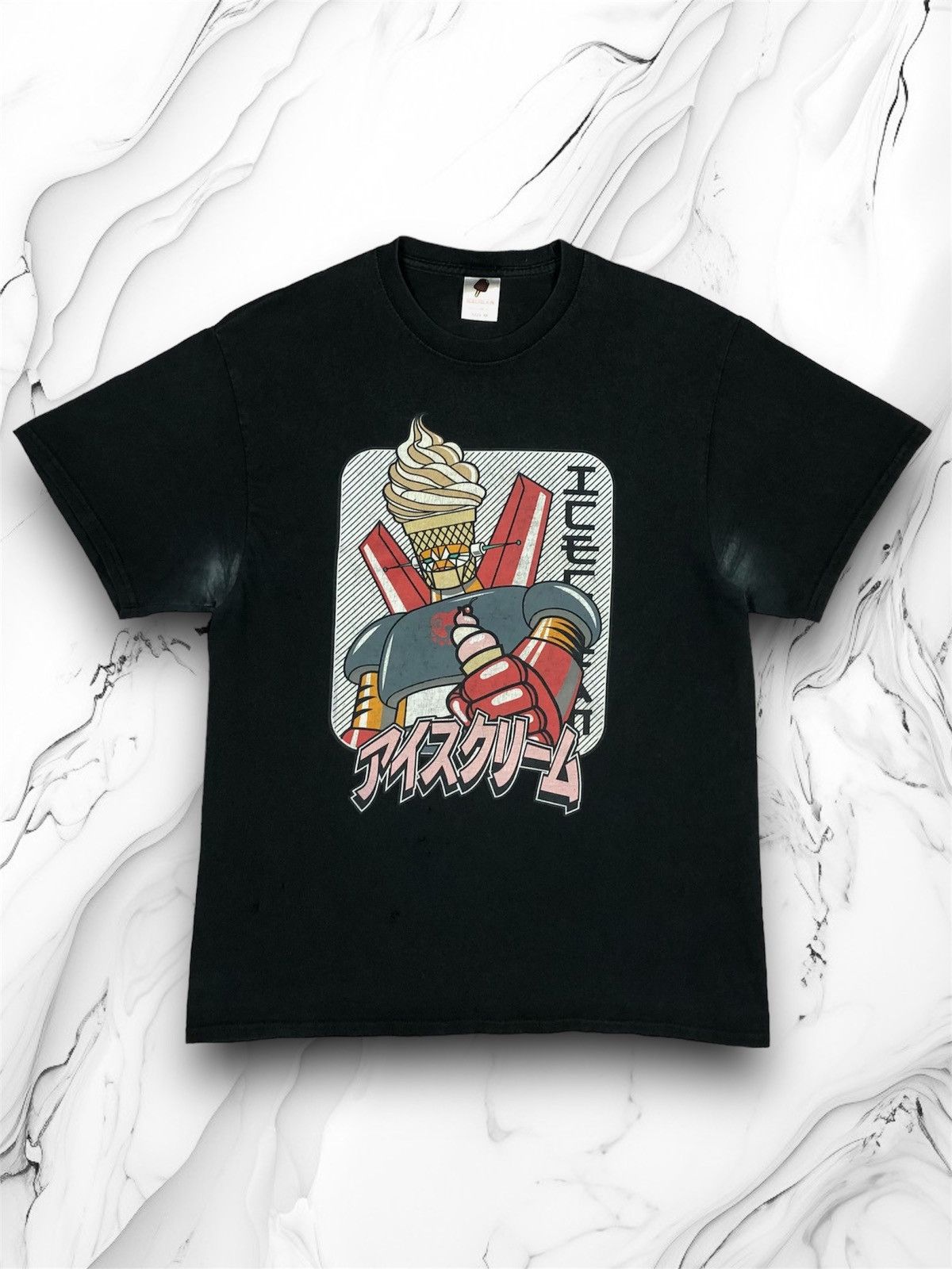 Rare Vintage Icecream by BBC Transformer Robot Art Tee y2k og