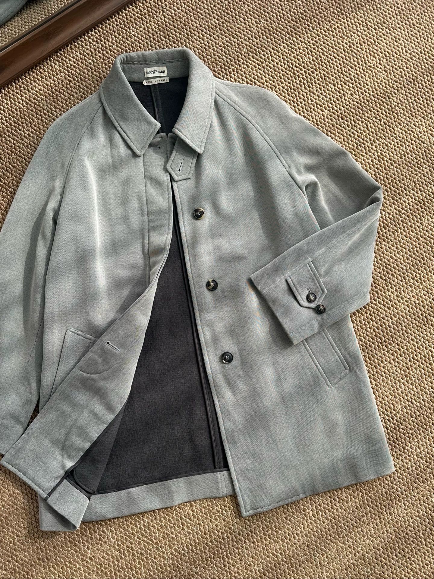 Hermes Hermès Margiela midlength gray coat women's 34 Size XS / US 0-2 / IT 36-38 - 1 Thumbnail