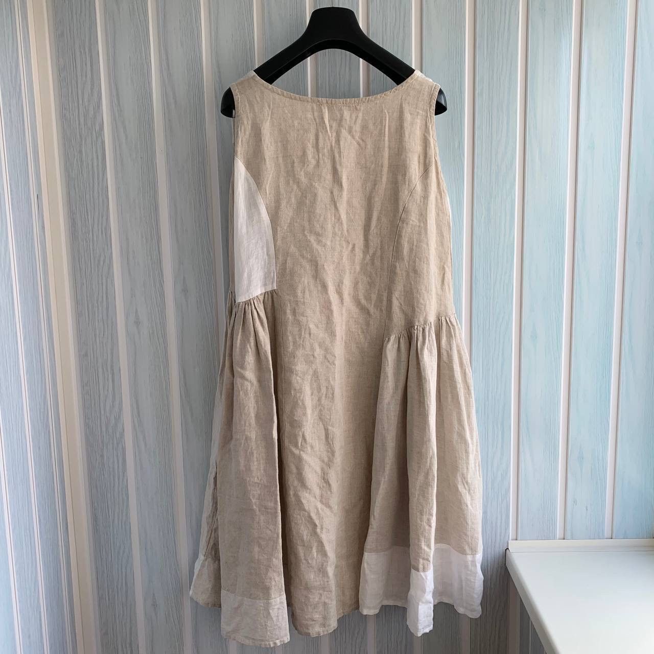 Other Cocon.commerz by Privatsachen Multicolor Linen Flare Dress Size L / US 10 / IT 46 - 6 Thumbnail