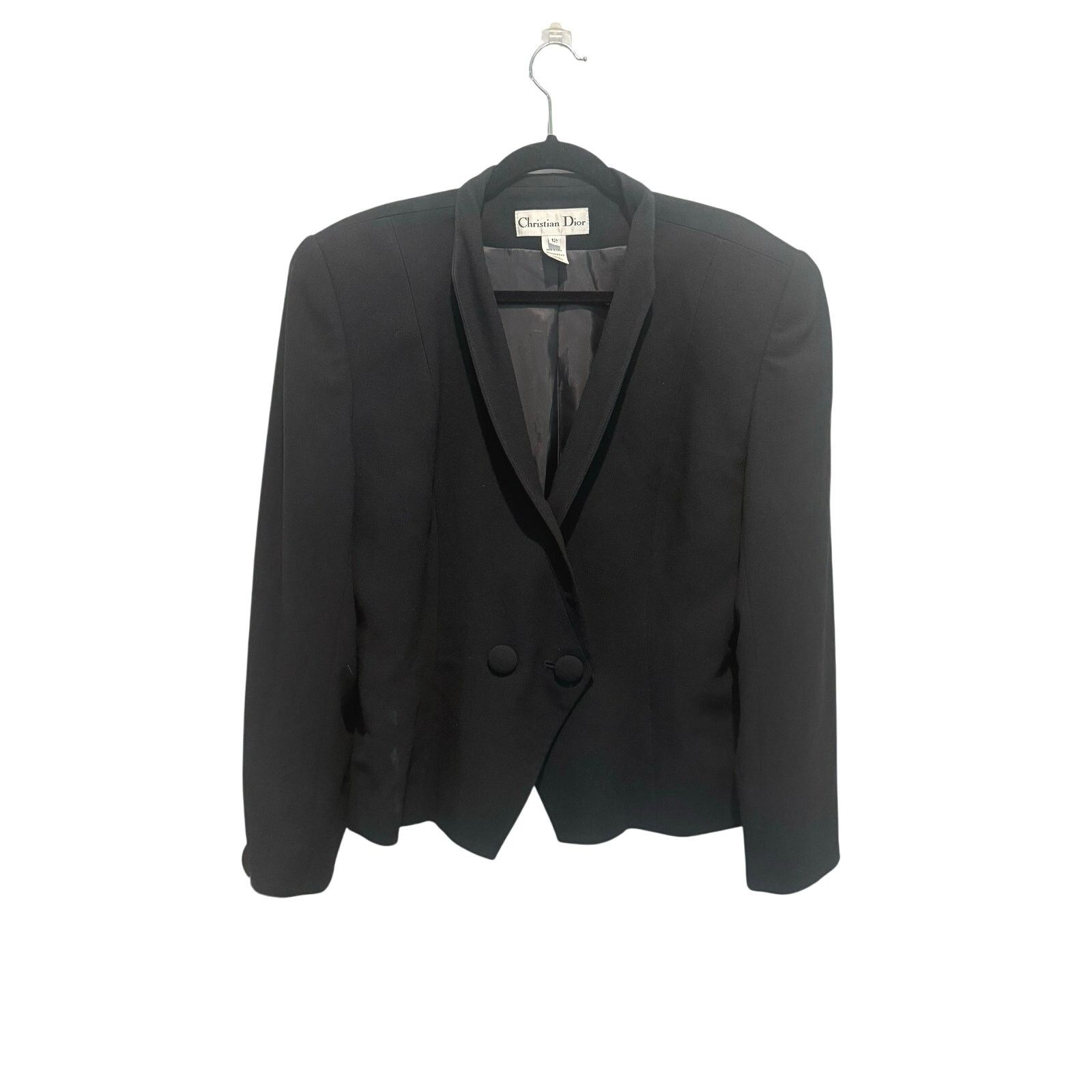 Dior Christian Dior Vintage Black Tuxedo Blazer 12 Hinged Waist Size XL / US 12-14 / IT 48-50 - 1 Thumbnail
