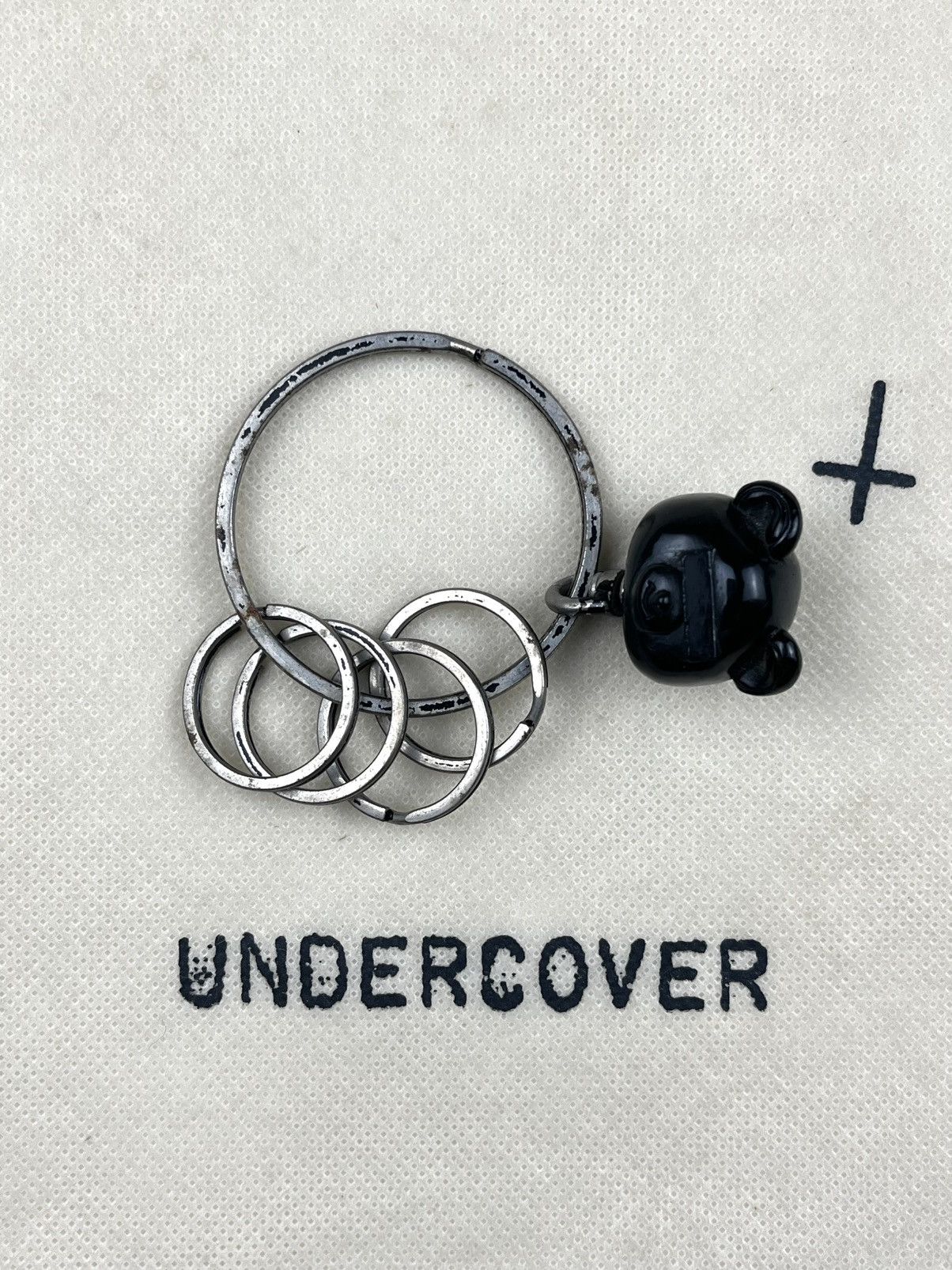Undercover SS07 Undercover Bear Key Ring Painted Black Silver Size ONE SIZE - 2 Thumbnail