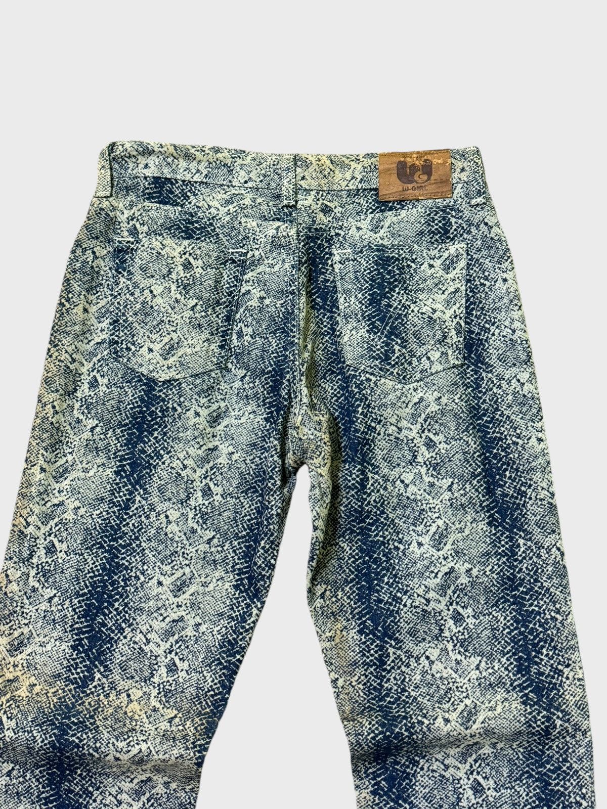 Hysteric Glamour × Japanese Brand × Wrangler Wrangler W-Girl Snake Design Full Print Distressed Pants Size US 27 - 10 Thumbnail