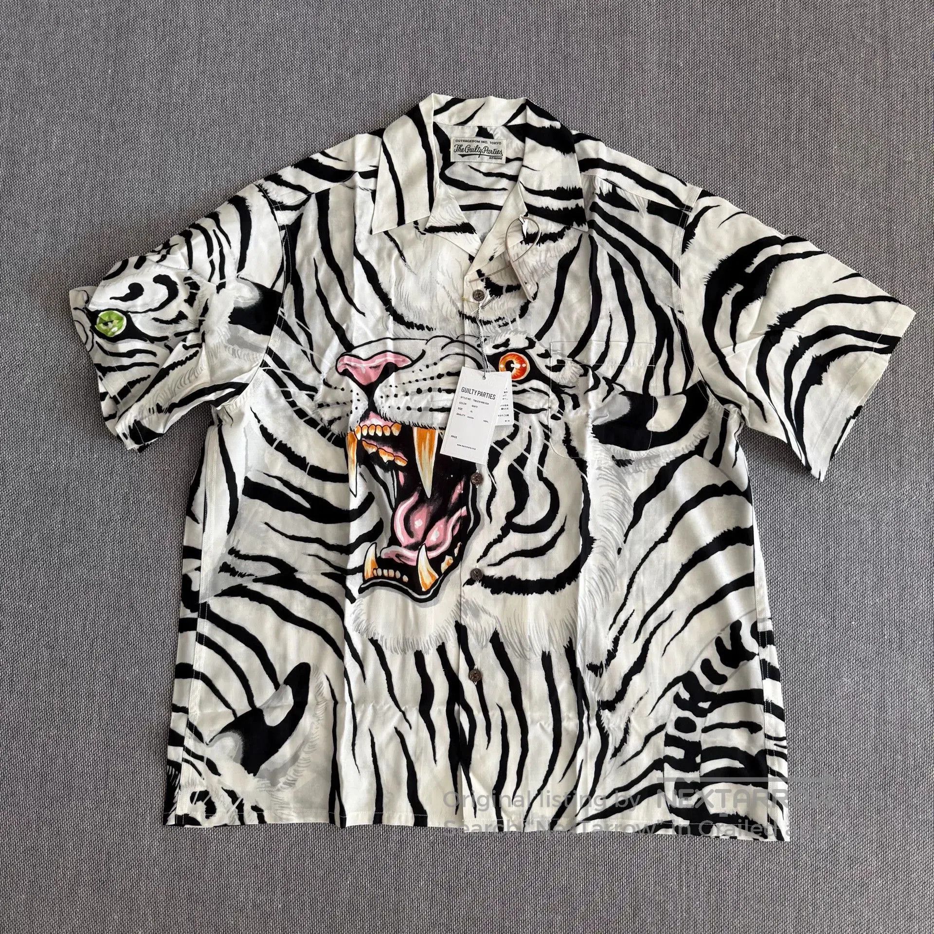 Wacko Maria Wacko Maria Tiger Print Hawaiian Shirt. Size US XL / EU 56 / 4 - 1 Thumbnail