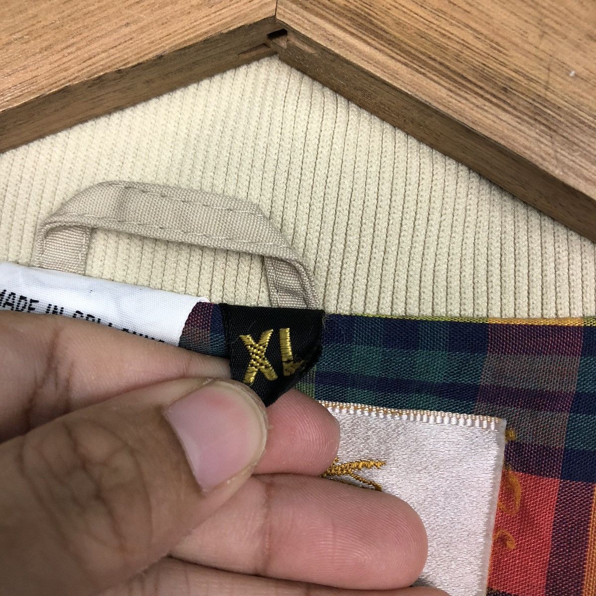 Japanese Brand 📌Vintage Bomber Jacket Izod Lacoste Tartan Blanket Check Size US XL / EU 56 / 4 - 22 Thumbnail