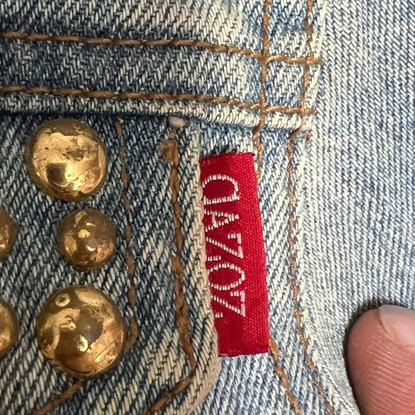Vintage Vintage 80s Gazoz Bedazzled Jean Denim Jacket MADE IN USA Size L / US 10 / IT 46 - 6 Thumbnail