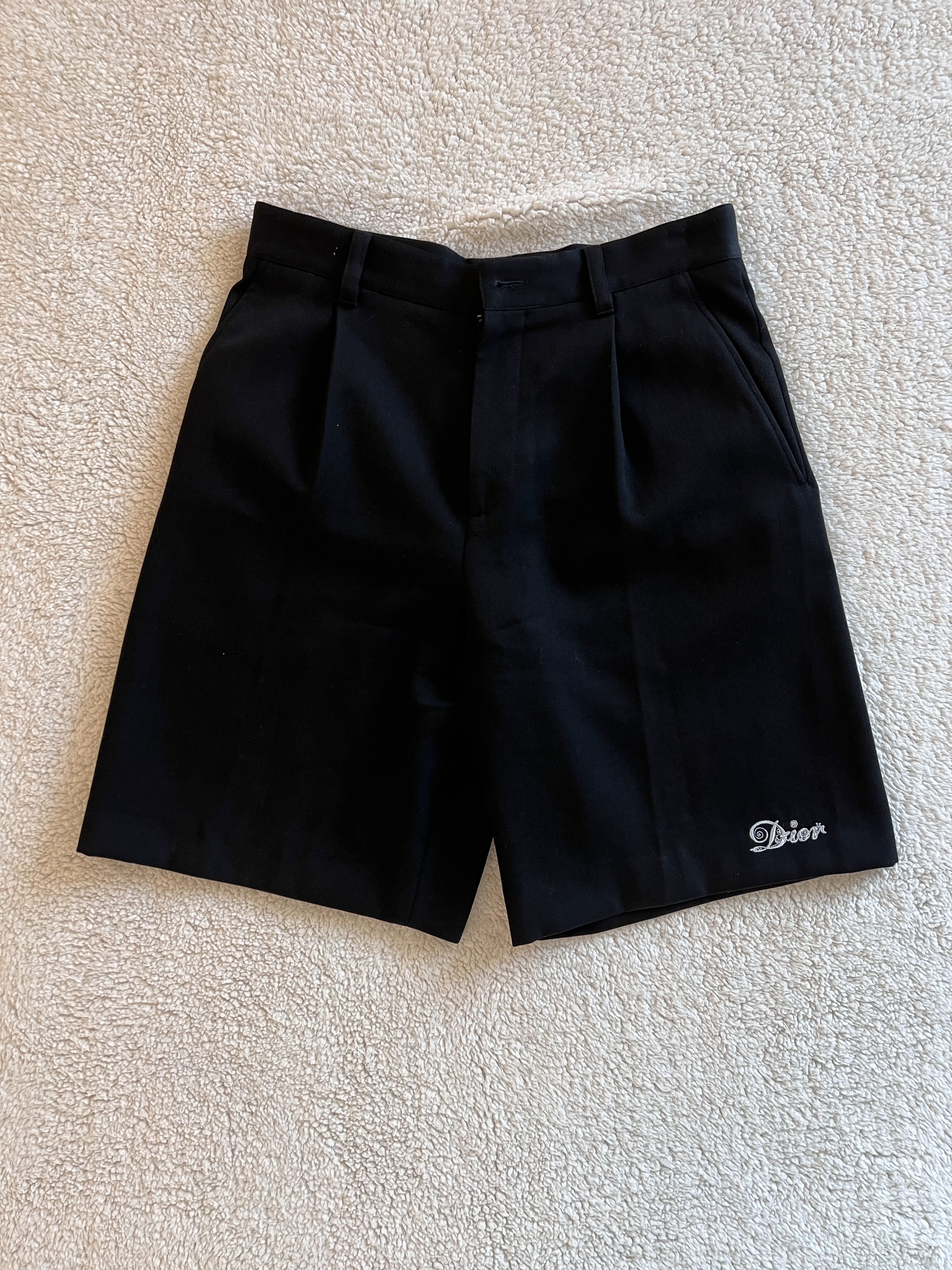 Dior Tailored Chino Shorts with Embroidery