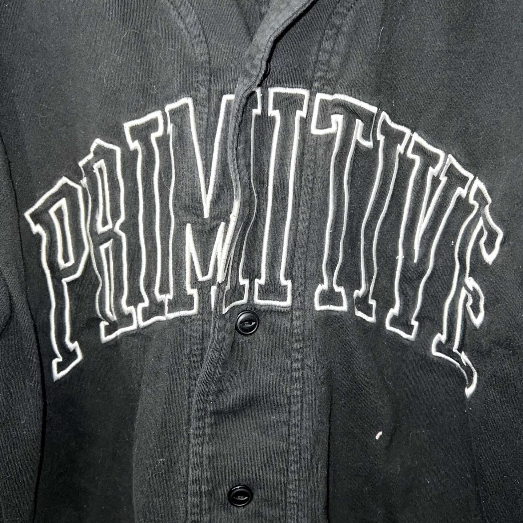 Primitive VINTAGE Primitive Skateboarding Black Button Up Hoodie Mens Size M Size US M / EU 48-50 / 2 - 3 Thumbnail
