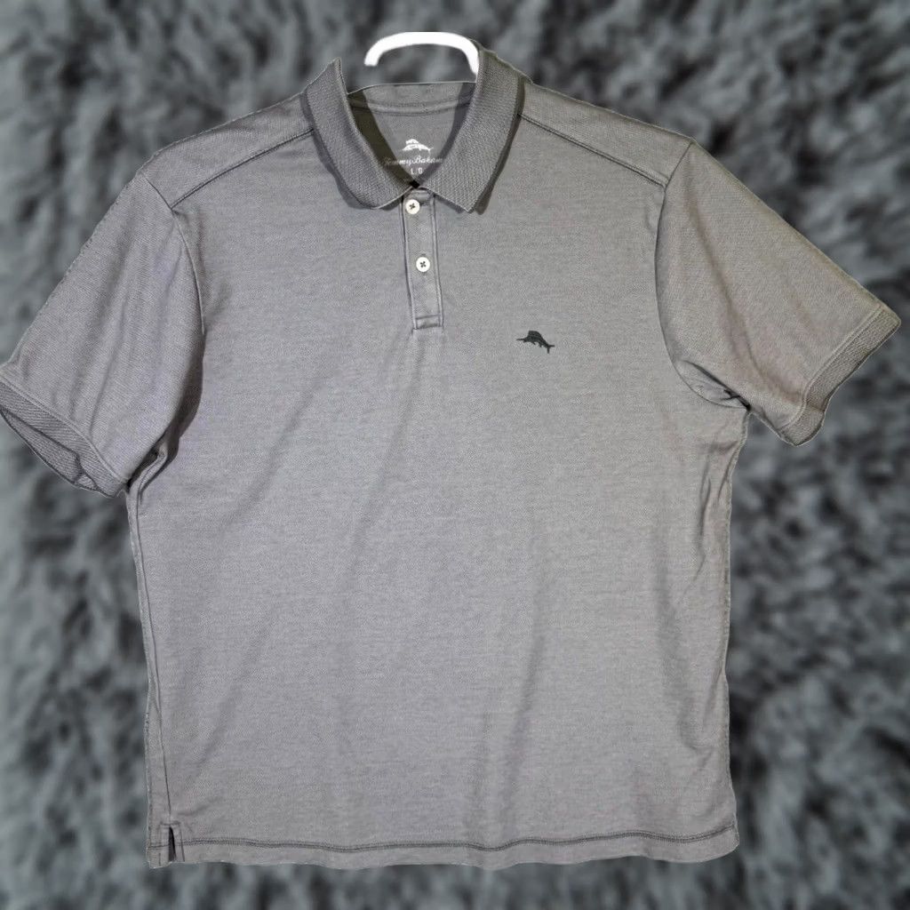 Tommy Bahama VINTAGE Tommy Bahama Polo Shirt Gray Casual Men L Short Sleeve Cotton Polo Shirt Size US L / EU 52-54 / 3 - 1 Thumbnail
