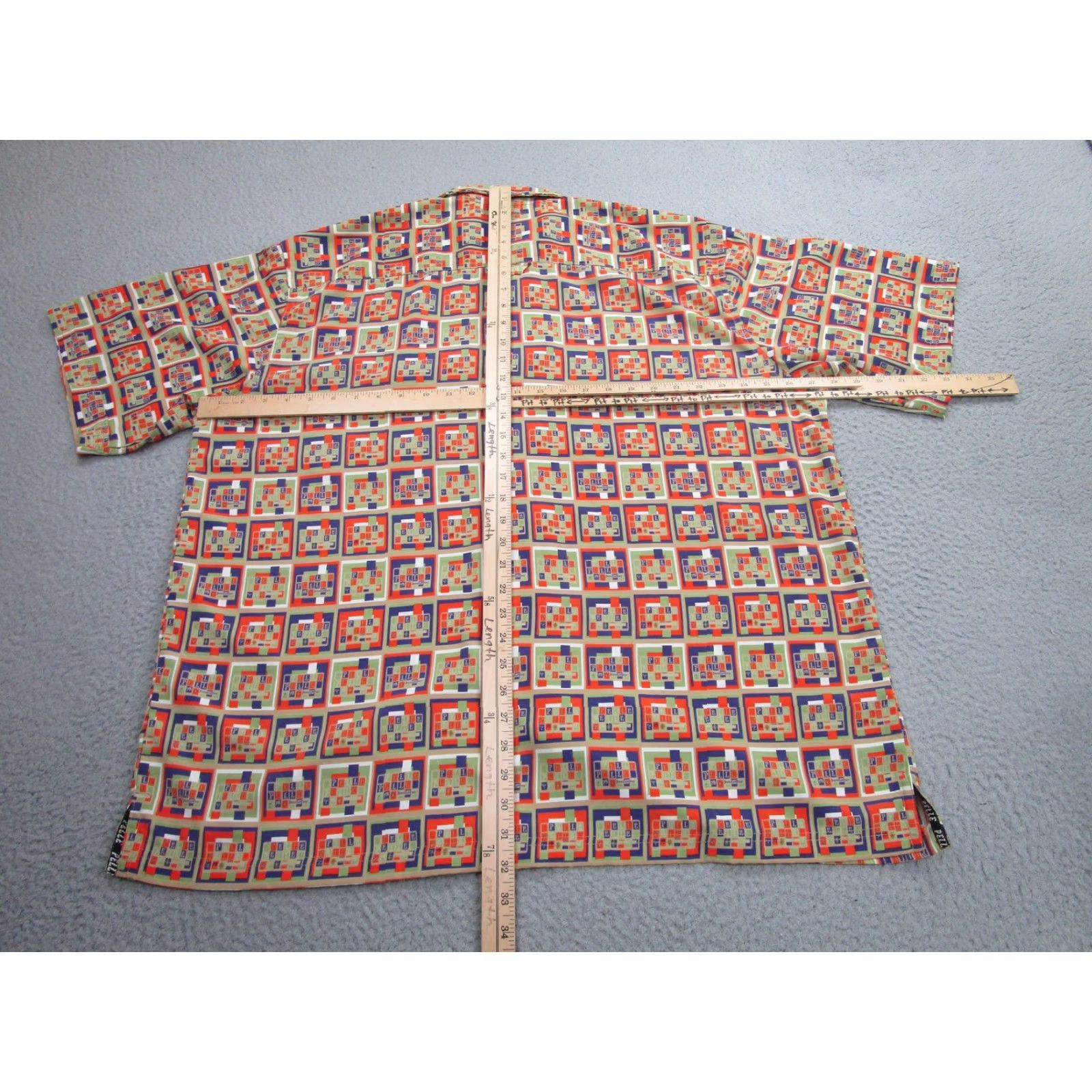 Pelle Pelle Pelle Pelle Shirt Mens XL Geometric Print Marc Buchanan Button Up 90s Size US XL / EU 56 / 4 - 6 Thumbnail