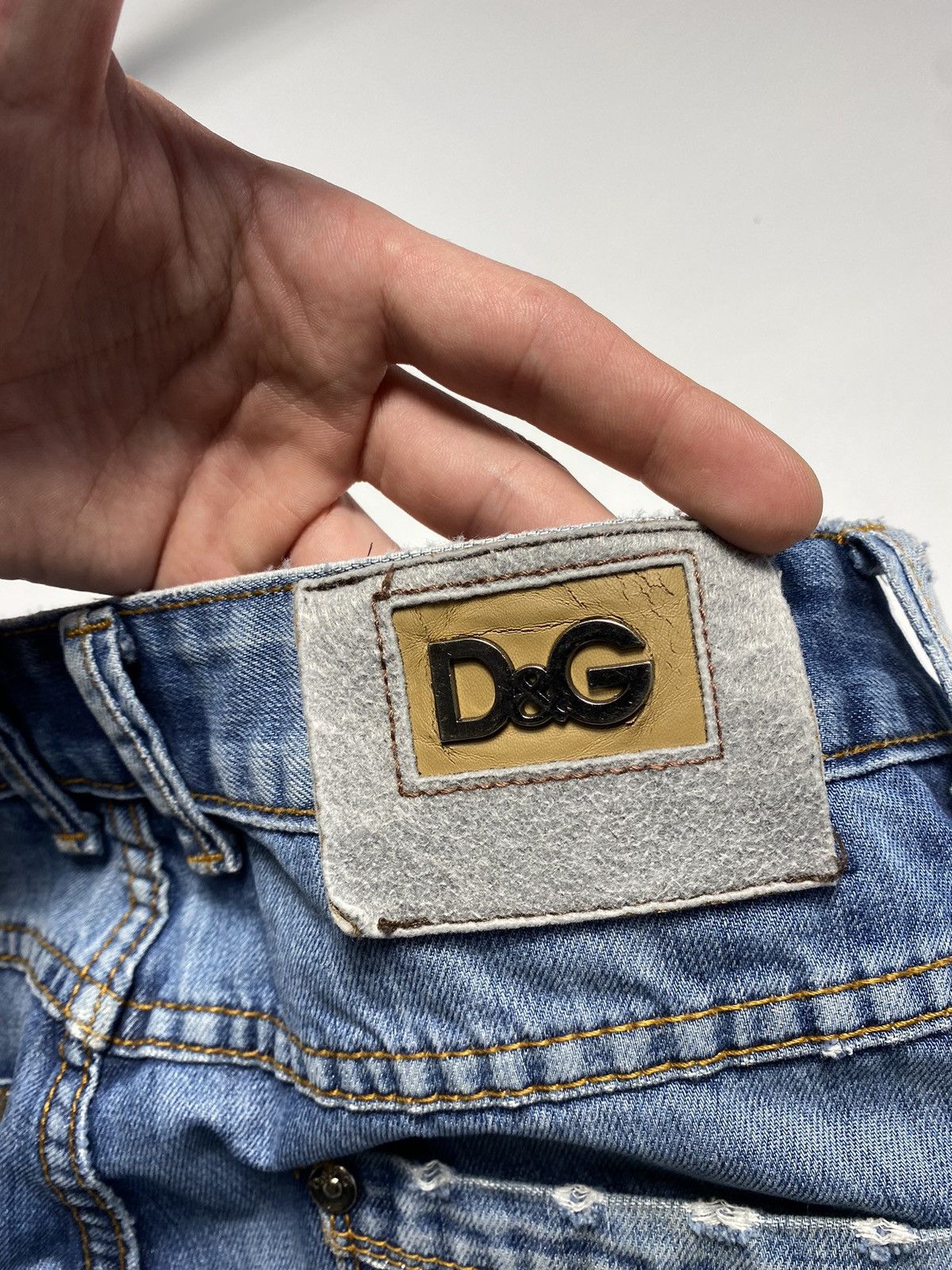 Dolce & Gabbana × Vintage Vintage Dolce Gabbana Washed Denim Distressed Y2K Retro 00s Size US 32 / EU 48 - 19 Thumbnail