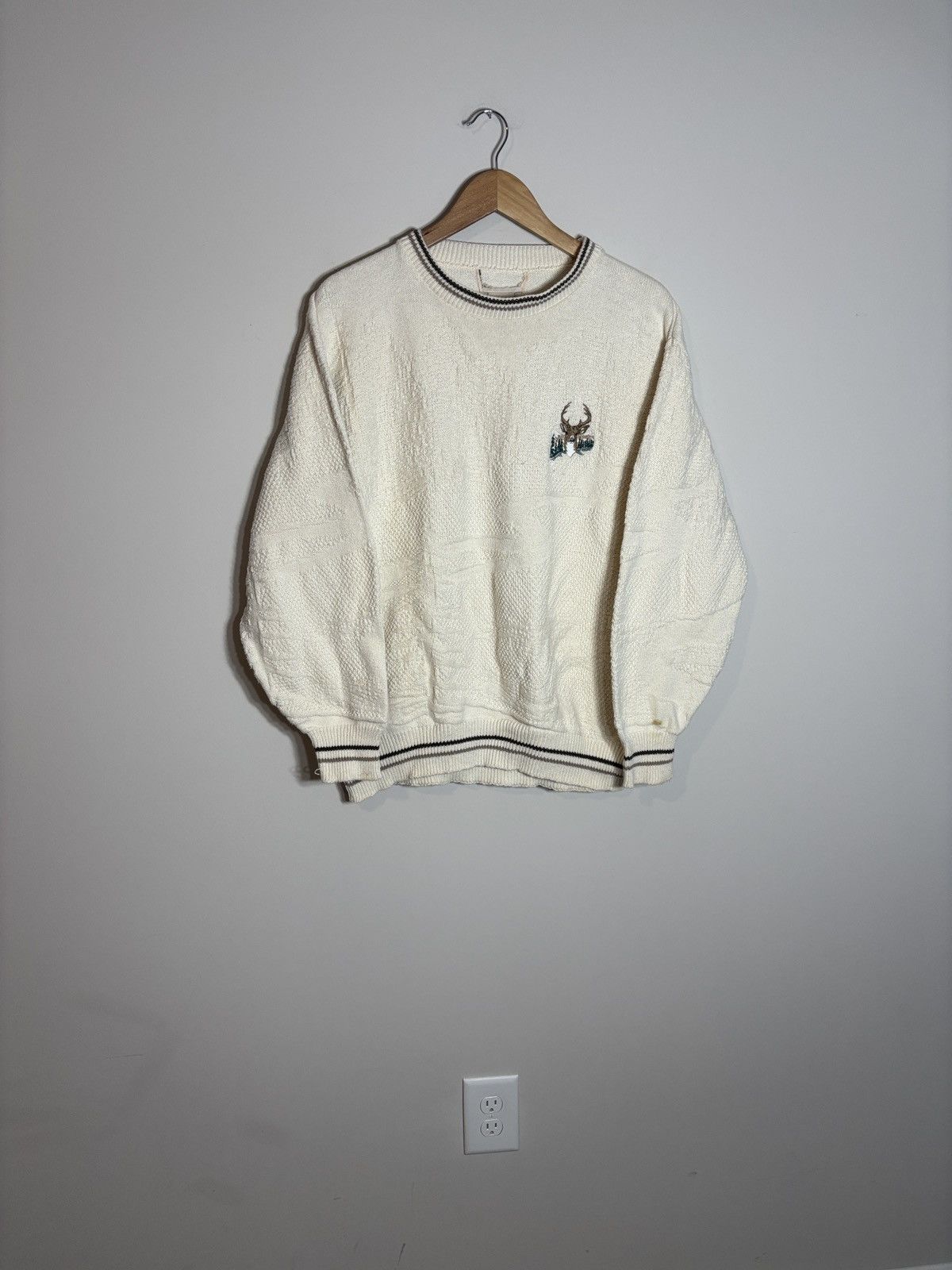 Vintage Vintage Cottage Deer Grandpa Sweater Large Size US L / EU 52-54 / 3 - 1 Thumbnail
