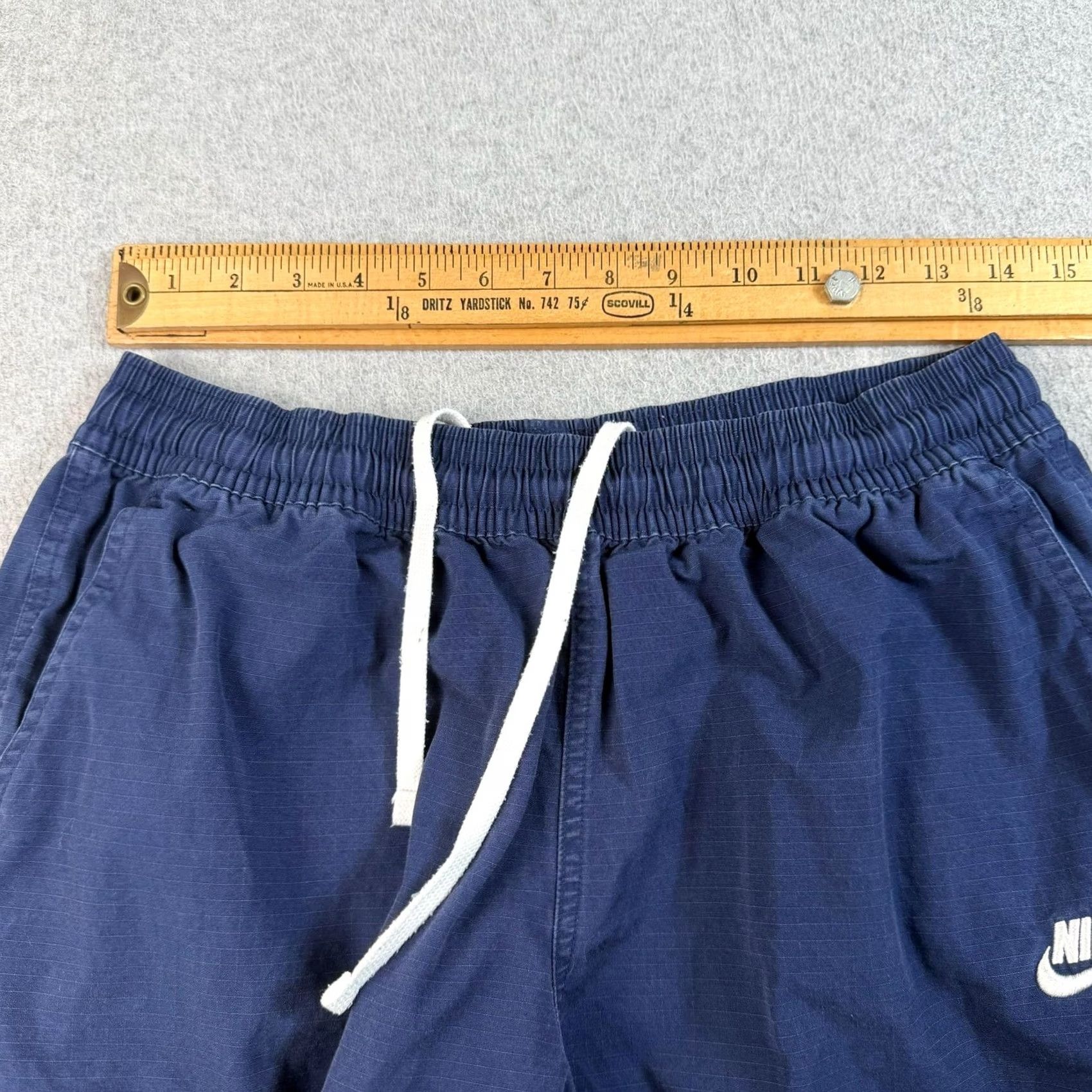 Nike Nike Pants Men Large Blue Cargo Ripstop Elastic Waist Relaxed Ankle Streetwear Size US 33 - 6 Thumbnail