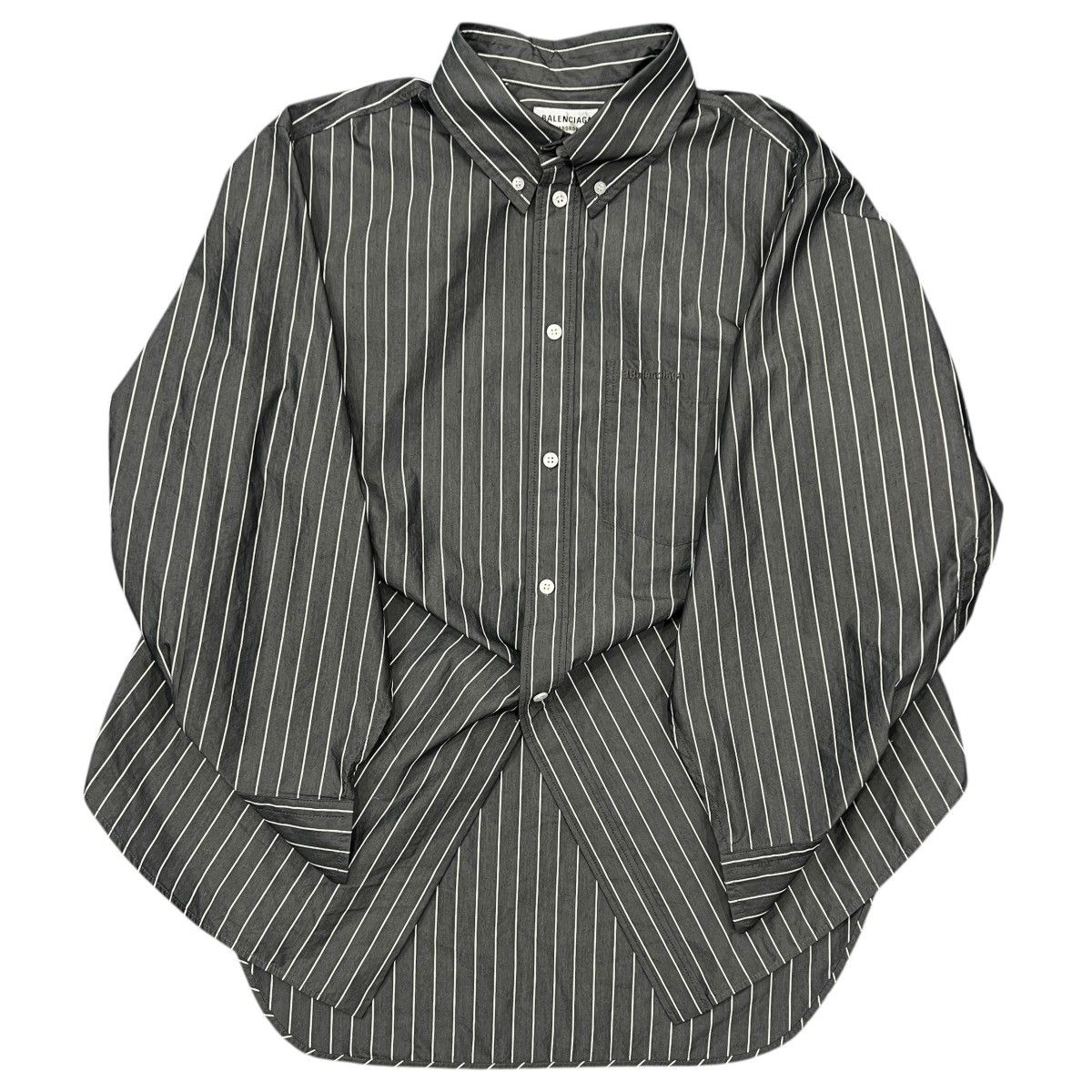 Balenciaga BALENCIAGA 2022 Spring Demna BB Corp Twisted Swing Shirt Size US XXS / EU 40 - 1 Thumbnail