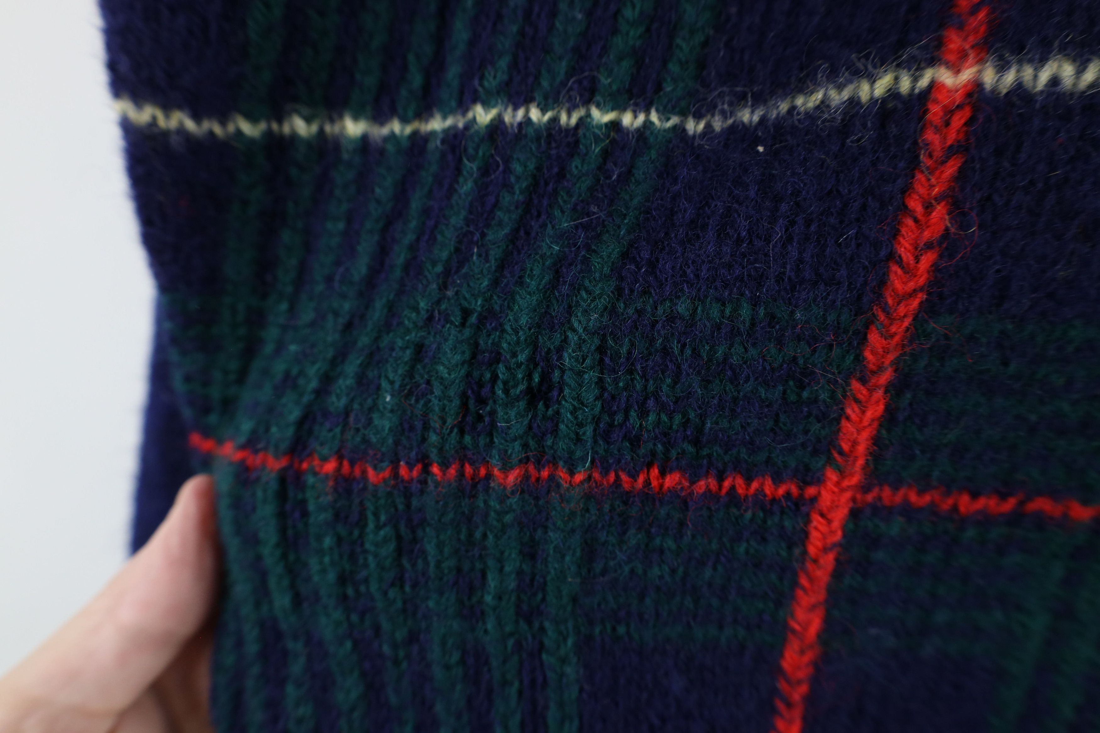 Vintage Vintage 70s Lord Jeff Spun Wool Knit Crewneck Sweater Plaid Size US L / EU 52-54 / 3 - 5 Thumbnail