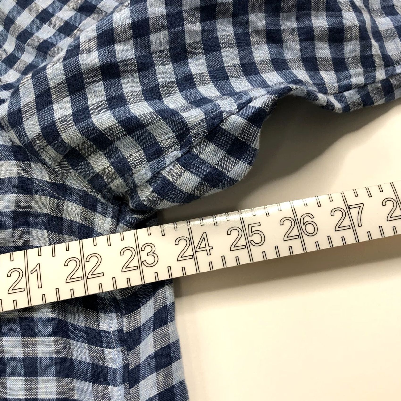 Vineyard Vines VINEYARD VINES Classic Fit MURRAY Large 17/36 Linen LS Check Shirt Blue MINT Size US L / EU 52-54 / 3 - 6 Thumbnail