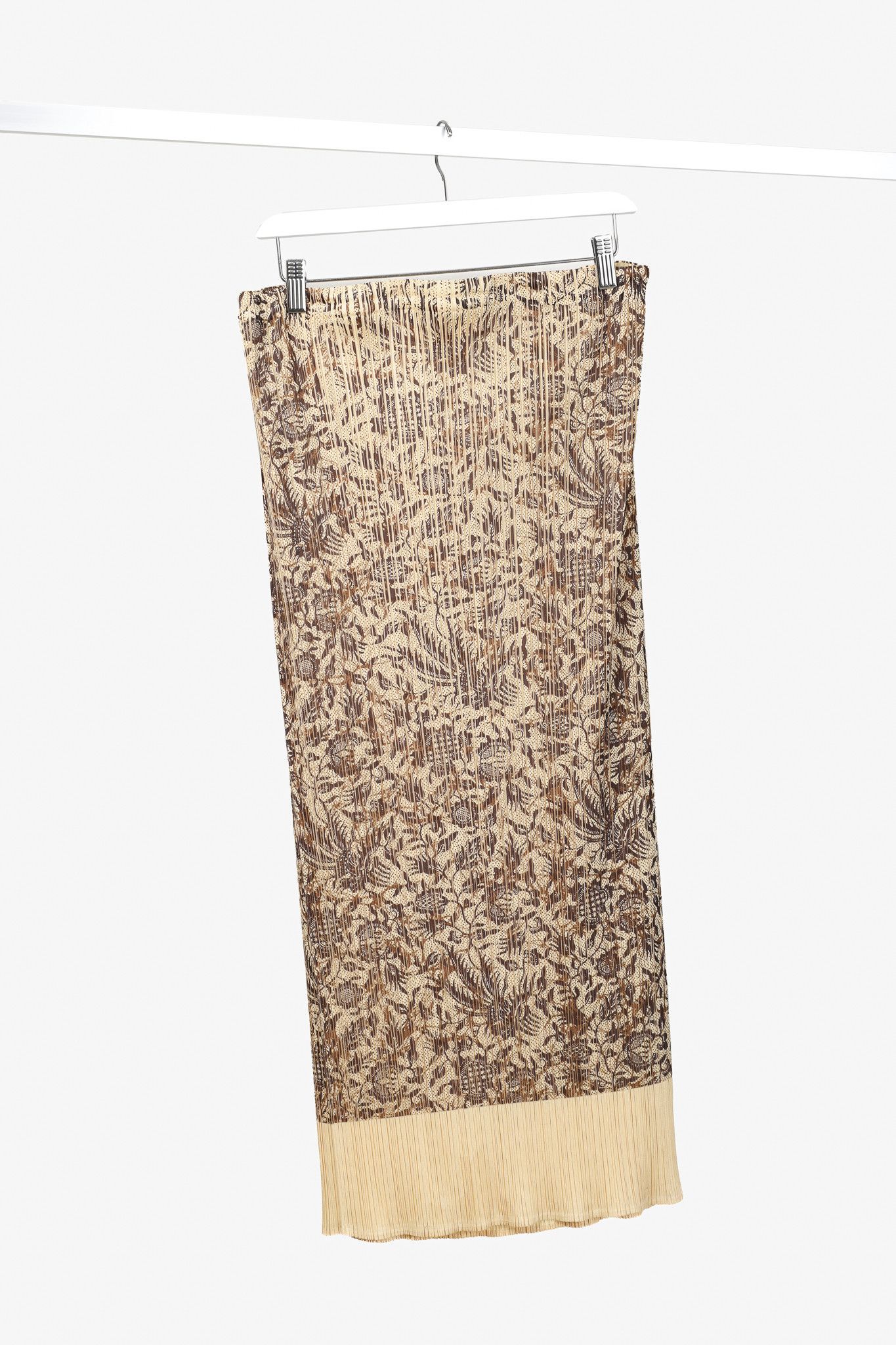 Pleats Please Issey Miyake Issey Miyake Pleats Please Micro-Dot Floral Maxi Skirt Size 31" - 2 Thumbnail