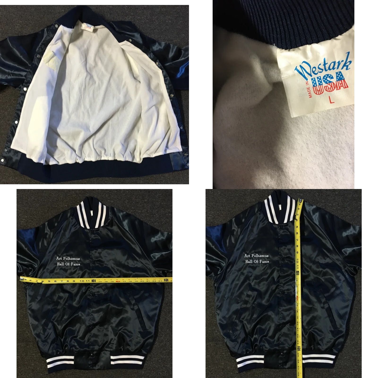 Vintage Vtg 80s Lake Havasu Bowling Hall Of Fame Satin Jacket M L USA Pool Hall Bar Grunge 70s Size US M / EU 48-50 / 2 - 9 Thumbnail