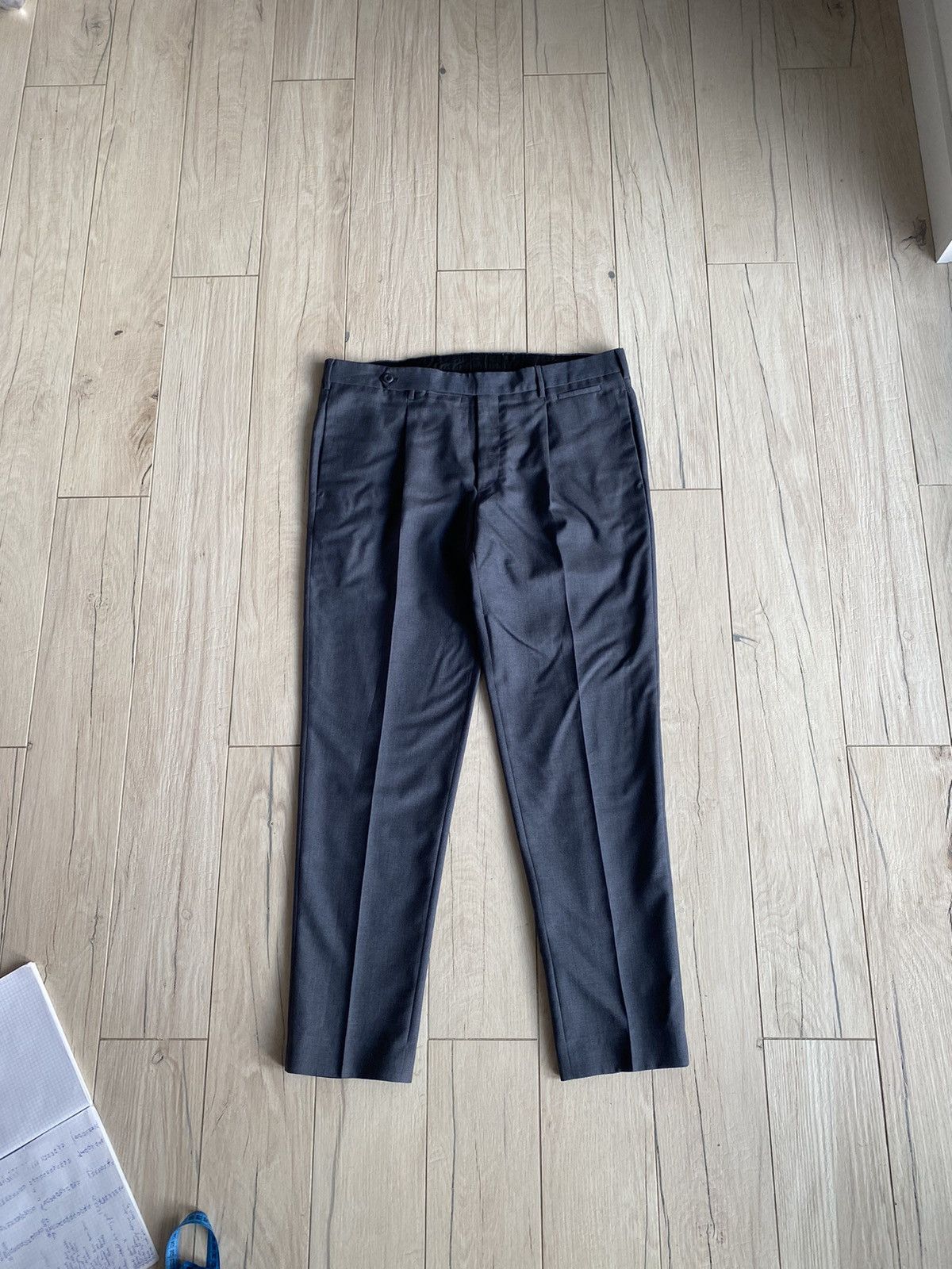 image of Ss11 Prada Dark Navy Mohair Casual Pants, Men's (Size 36)