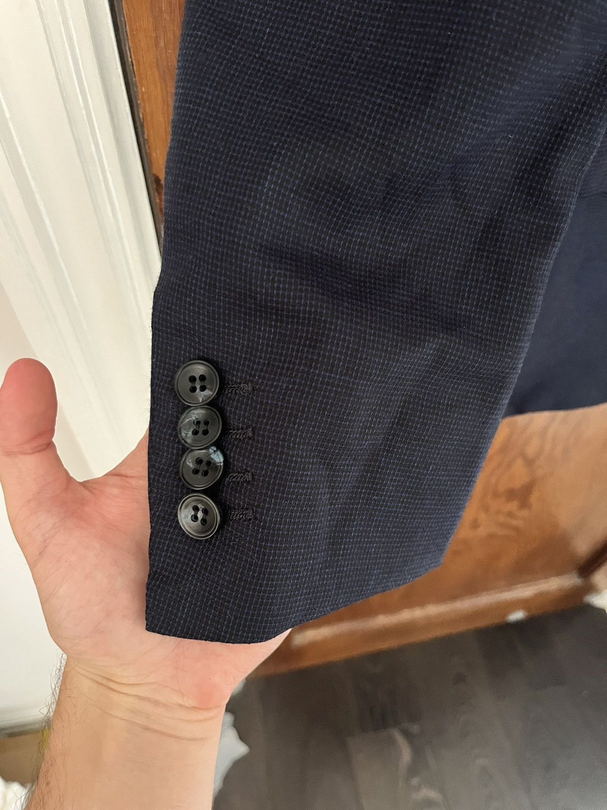 Kiton Kiton navy cashmere check suit size 38r / it 48 Size 38R - 2 Thumbnail