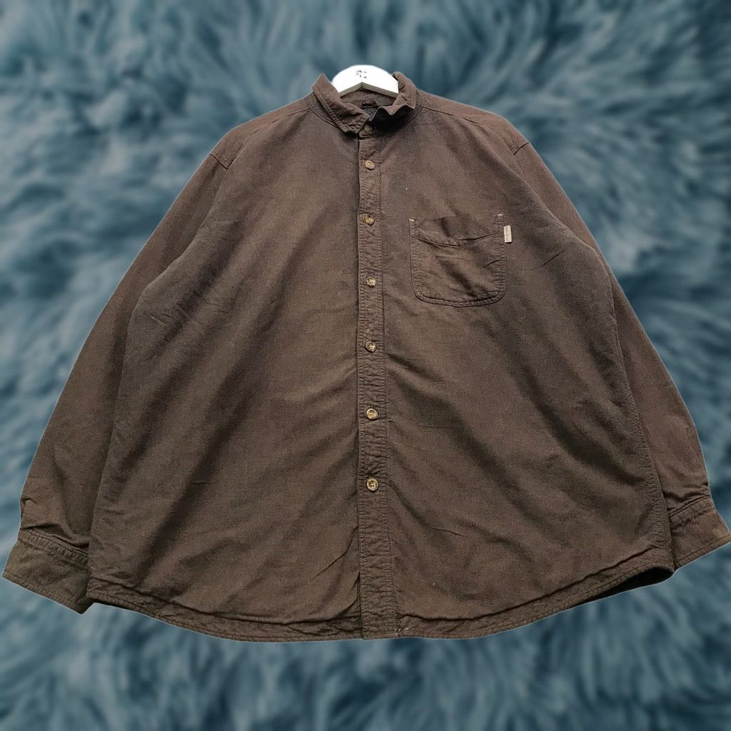 Vintage VINTAGE Woolrich Button-Up Shirt Mens XL Long Sleeve Brown Pockets Quilt Lined Size US XL / EU 56 / 4 - 1 Thumbnail