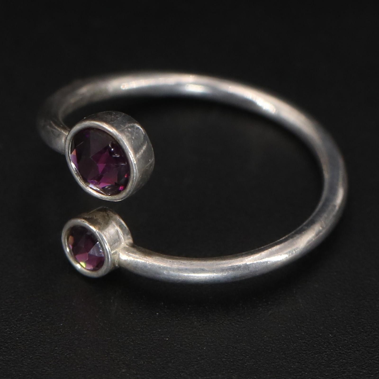Other 925 Sterling Alex & Ani Purple Rhinestone Bypass Ring Size 6 Size ONE SIZE - 3 Thumbnail