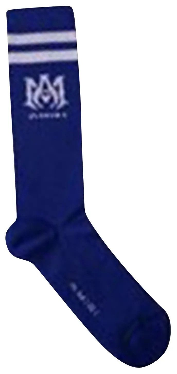 Amiri o1mle0326 Size: 41/42 / Ribbed MA Athletic Socks in Blue Size ONE SIZE - 3 Thumbnail
