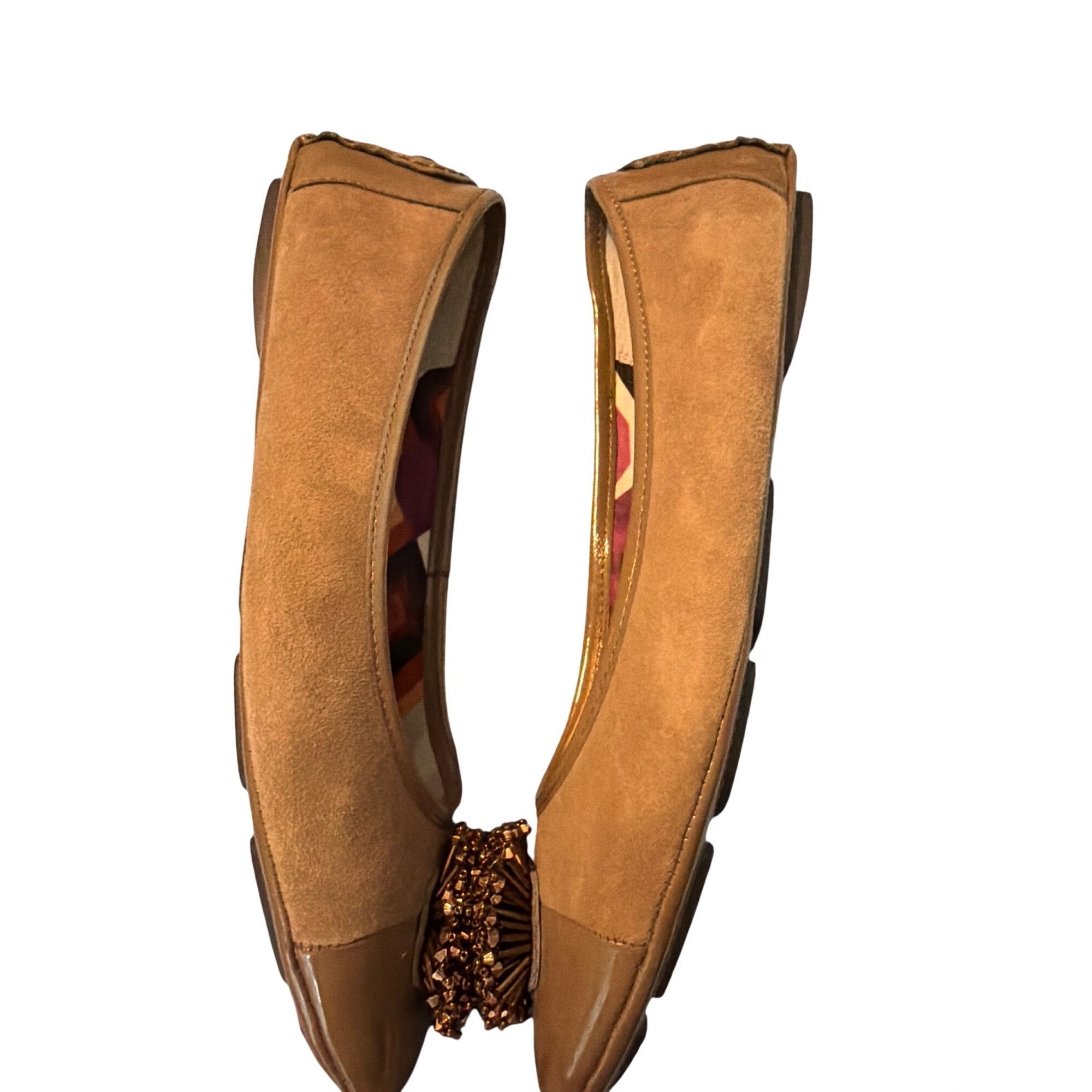 Anne Klein Anne Klein AK Sport Leather Tan Flats Driving Shoes Seed Bea Size US 9 / IT 39 - 3 Thumbnail