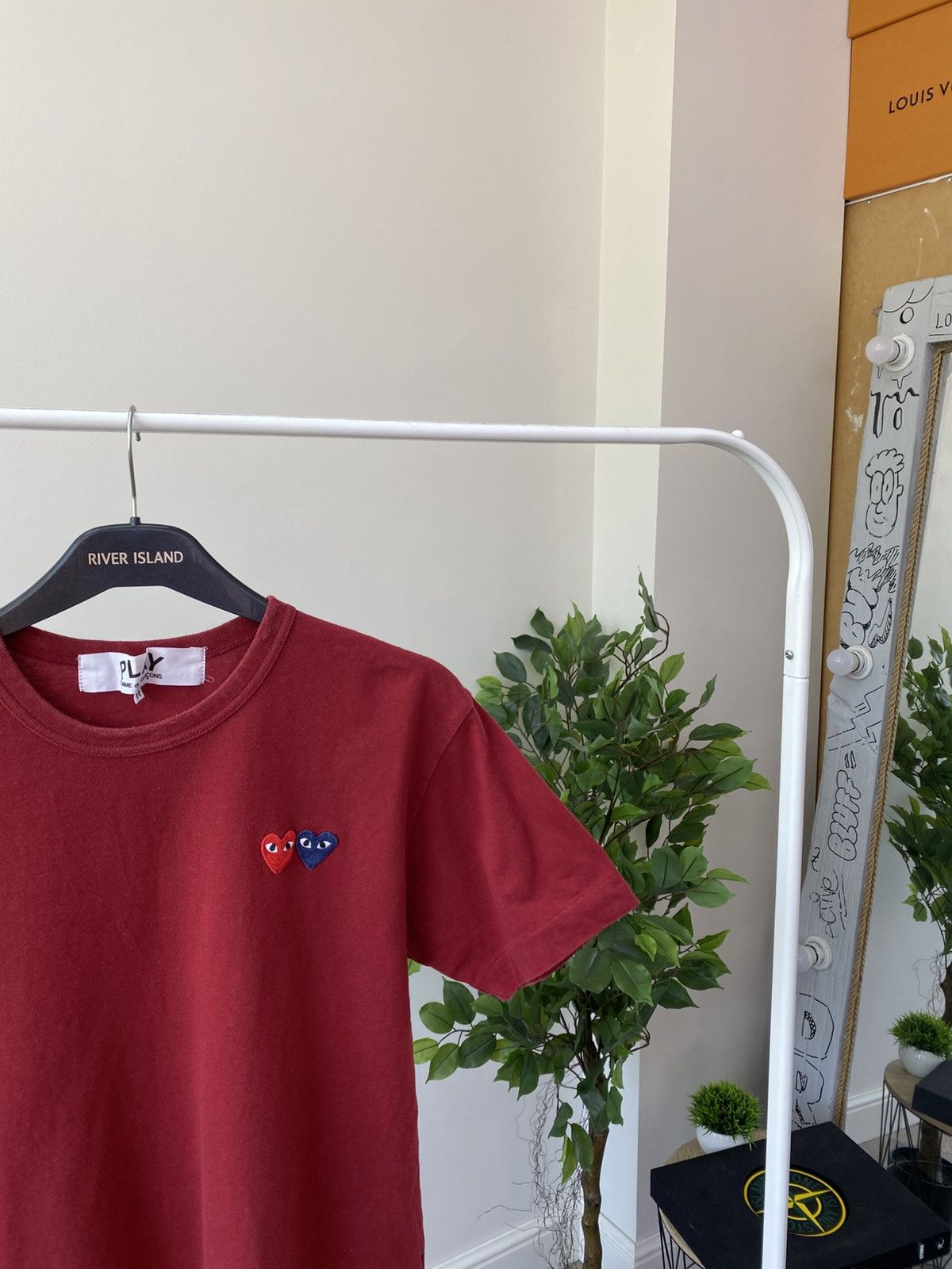 Comme des Garcons × Designer × Vintage Vintage COMME DES GARCONS CDG PLAY DOUBLE HEART TEE Size US M / EU 48-50 / 2 - 5 Thumbnail