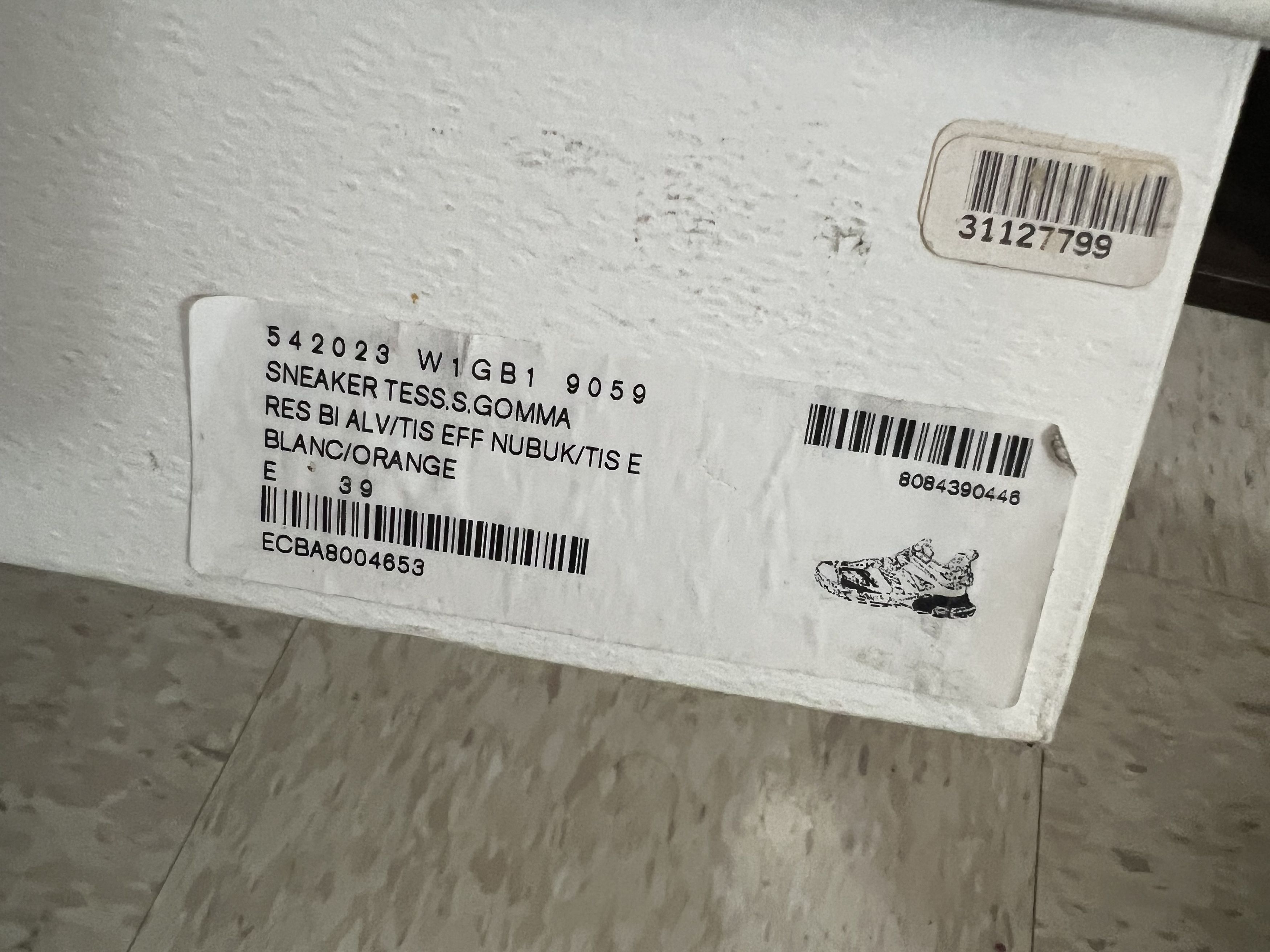 Balenciaga Balenciaga White & Orange Track Sneakers Size US 9 / IT 39 - 2 Thumbnail