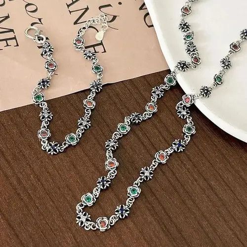 Jewelry Zirconia Flower Necklaces Size ONE SIZE - 4 Thumbnail