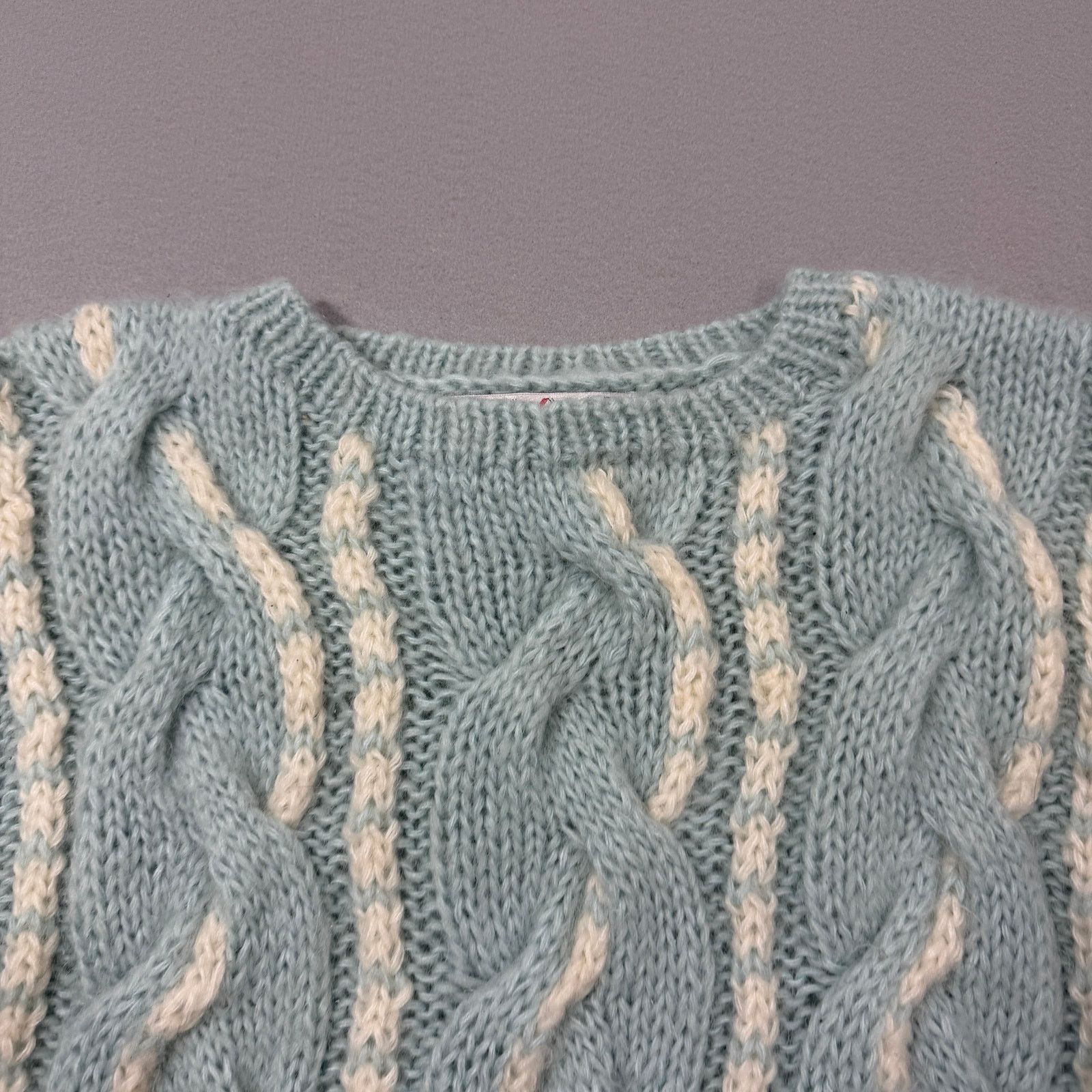 Vintage Vintage Chaus Sport Sweater Women's Small Teal Cable Knit Size S / US 4 / IT 40 - 3 Thumbnail