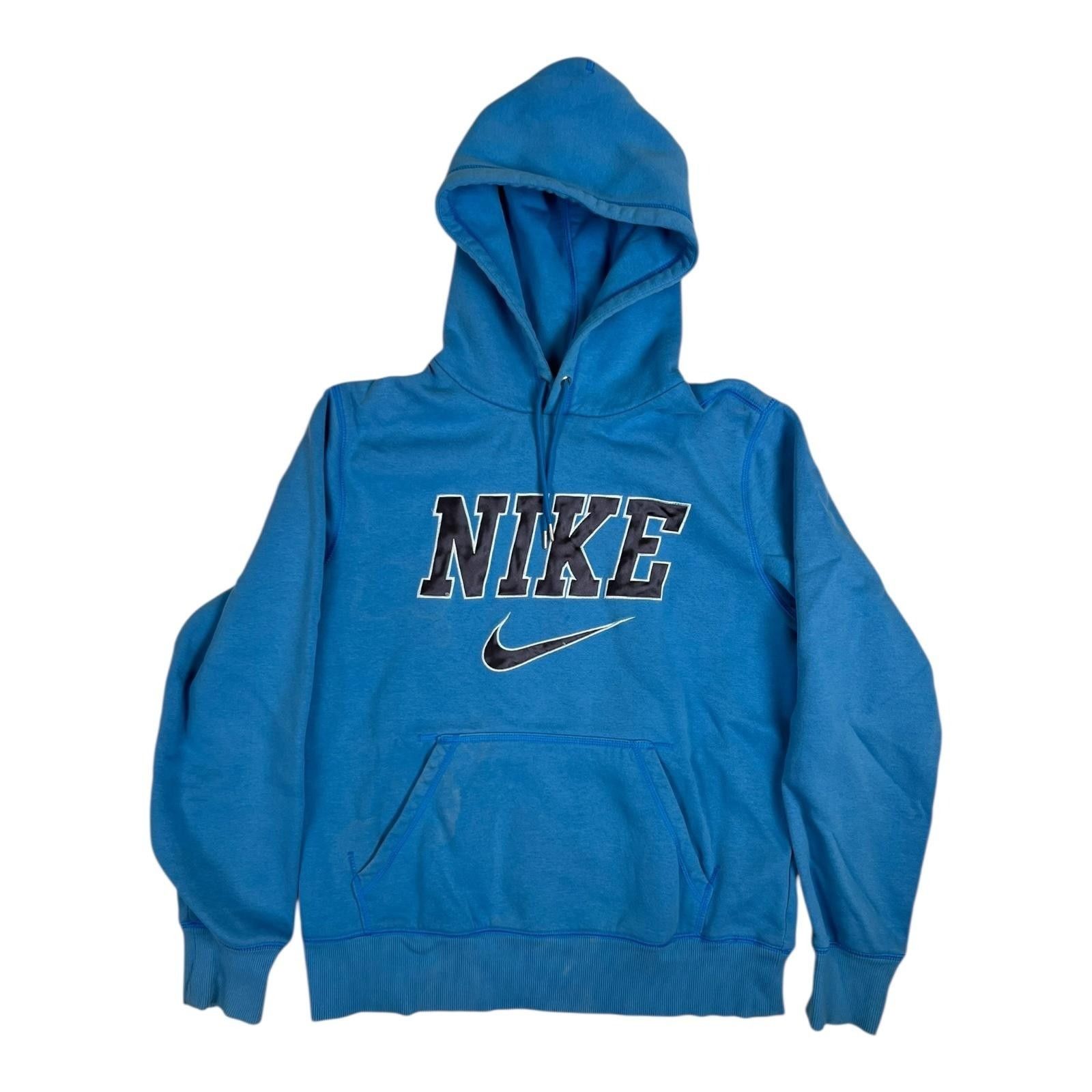 Nike Vintage Nike Hoodie Sweatshirt Mens Medium Blue Pullover Spe Size US M / EU 48-50 / 2 - 1 Thumbnail