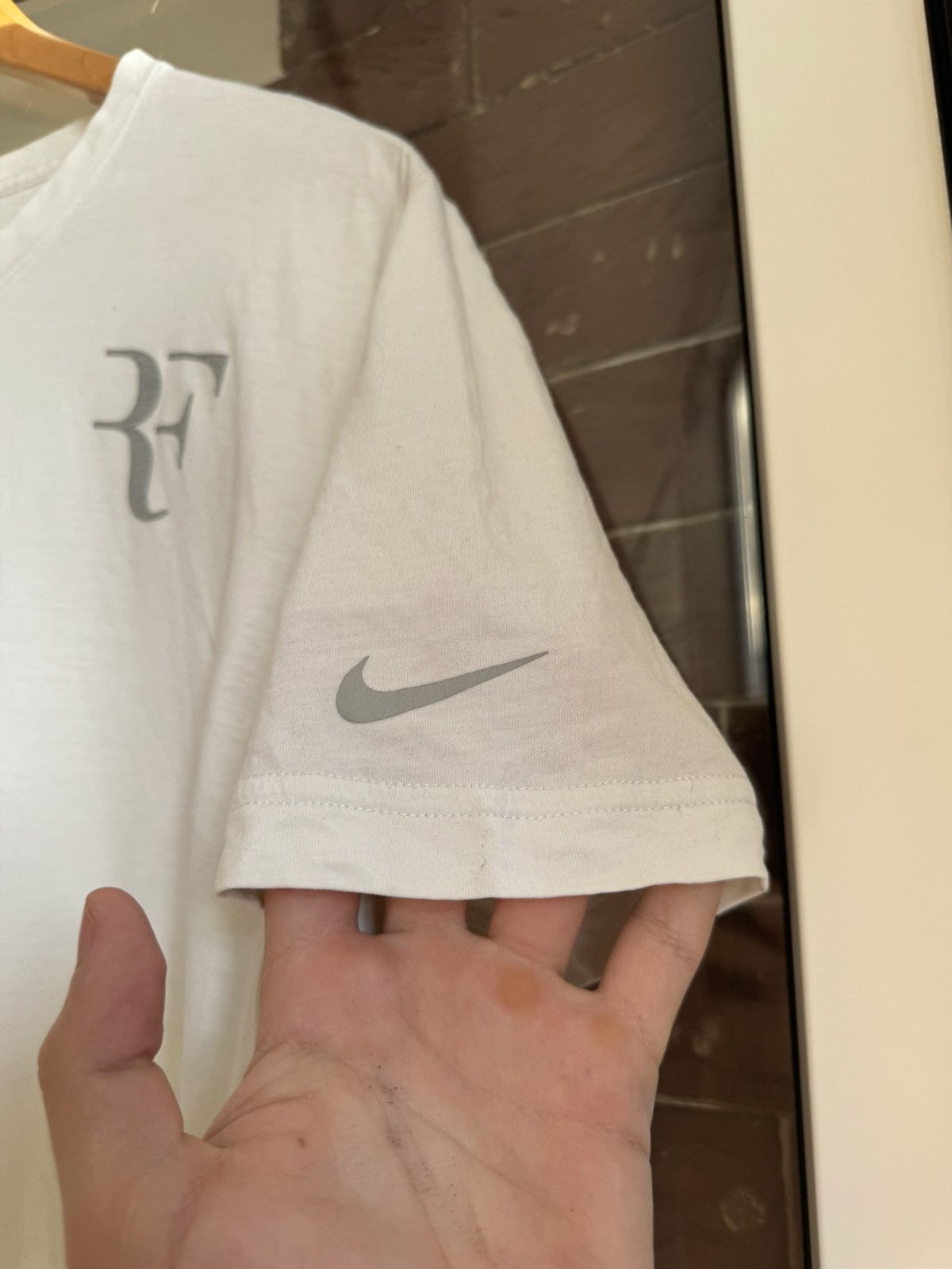 Nike Vintage Nike x Roger Federer White tee Size US L / EU 52-54 / 3 - 8 Thumbnail
