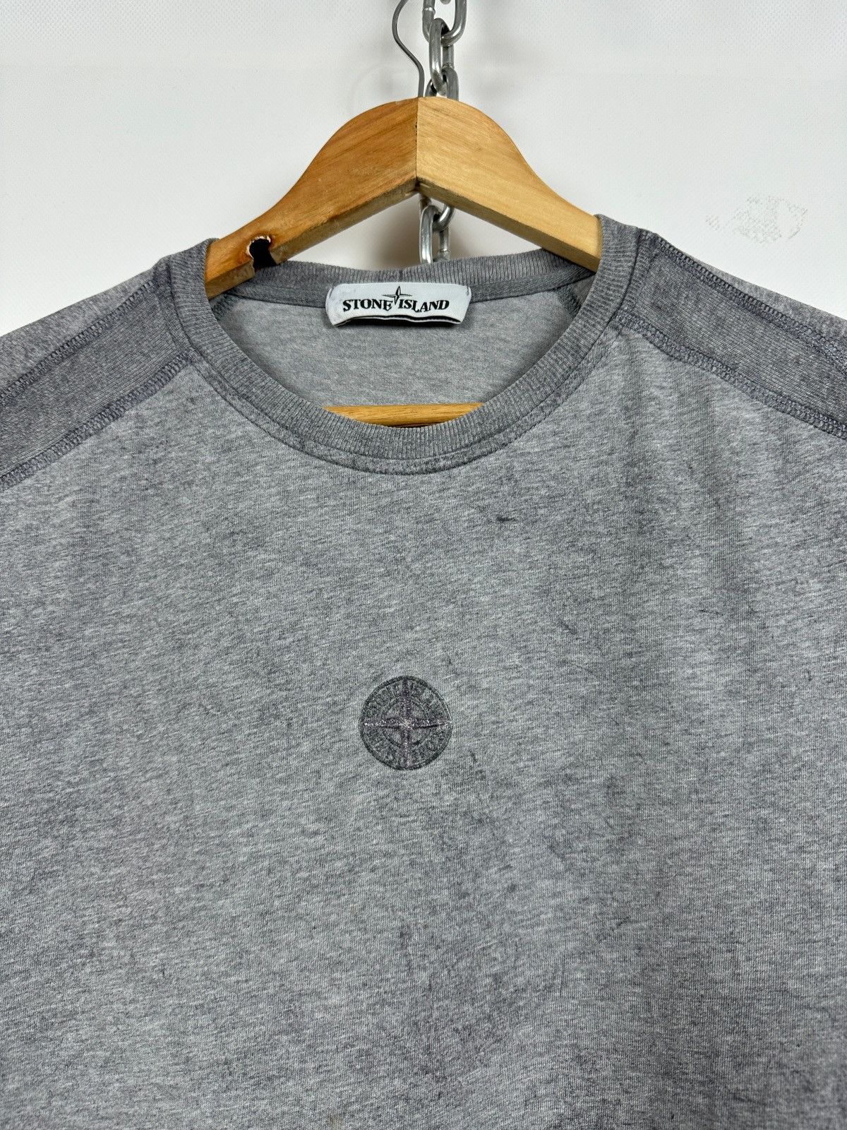 Stone Island Stone Island Dust Treatment Washed Gray T-Shirt Size US S / EU 44-46 / 1 - 6 Thumbnail