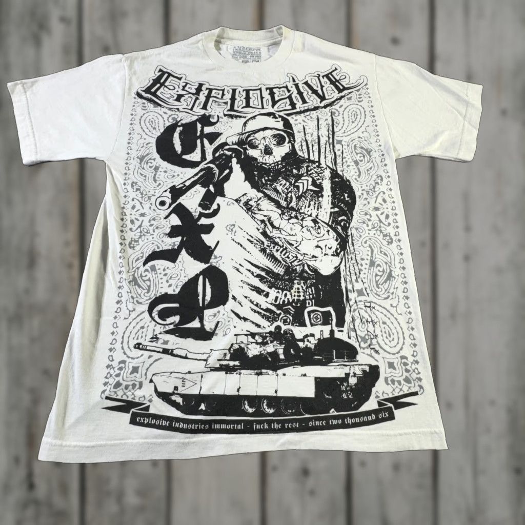Industrie VINTAGE Expl Industries Shirt Mens M Skull Soldier Tank Graphic 2006 Tattoo VTG 2006 Size US M / EU 48-50 / 2 - 1 Thumbnail