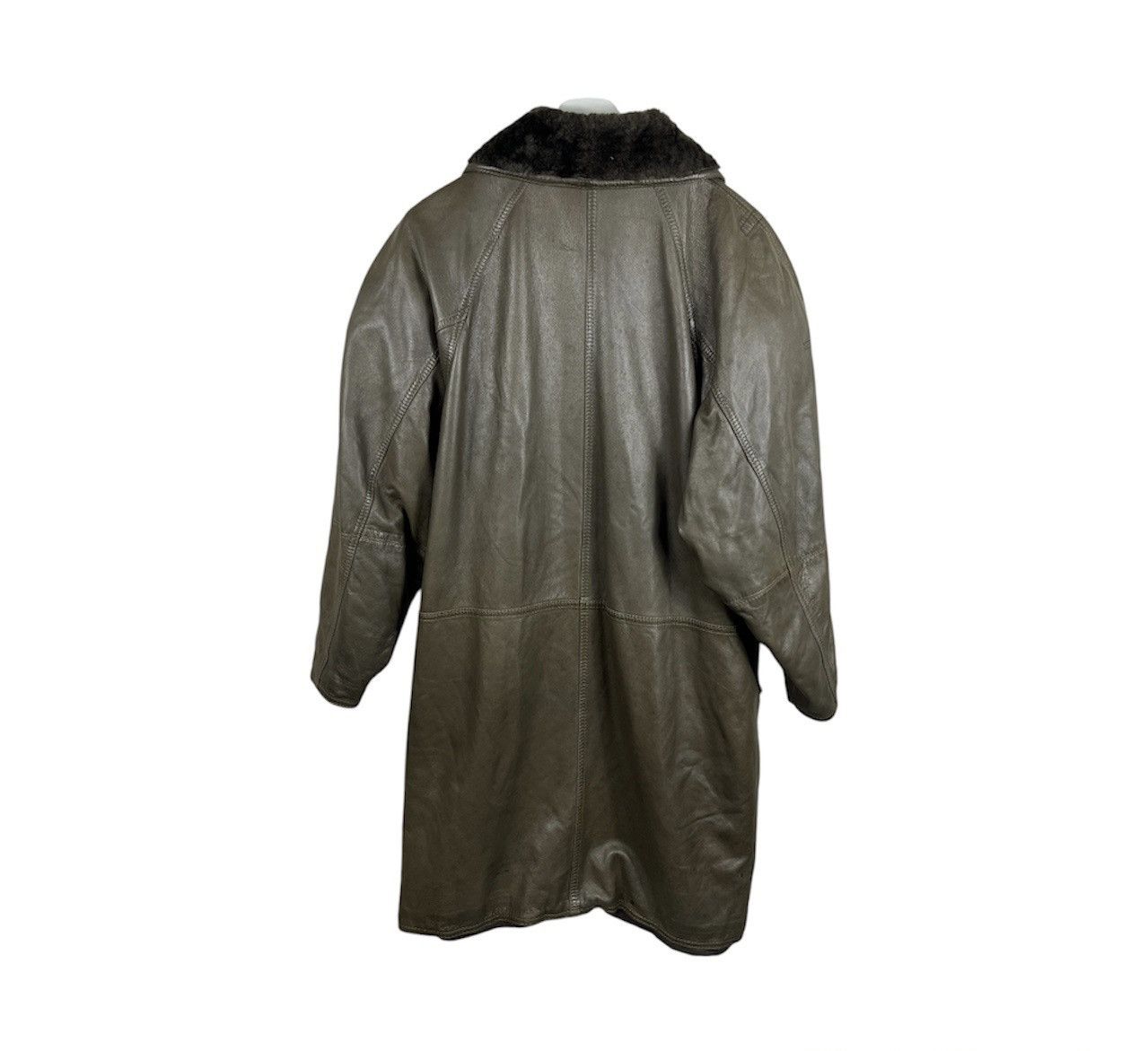 Versace × Vintage Vintage Gianni Versace leather double-breasted coat jacket Size US XL / EU 56 / 4 - 2 Thumbnail