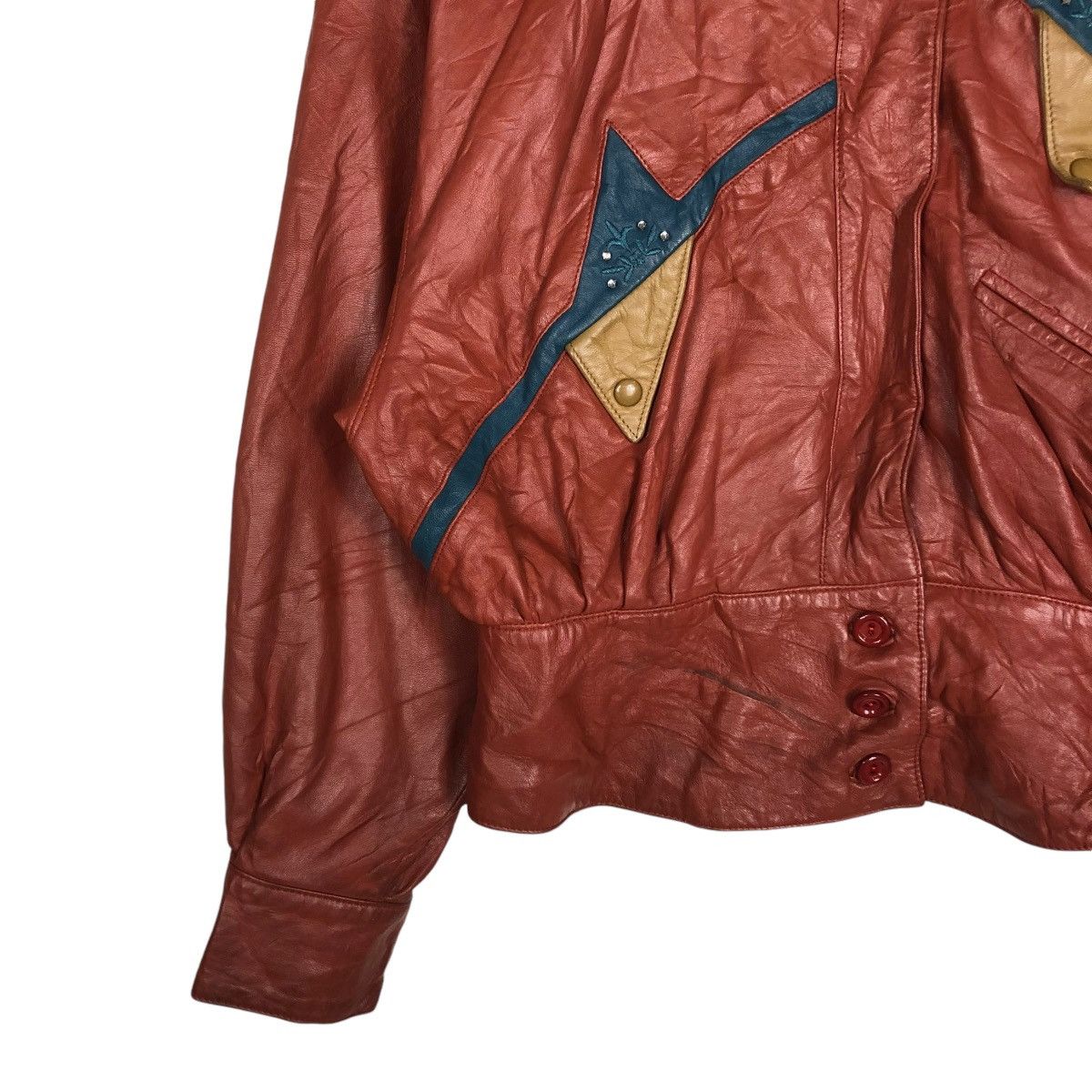 Japanese Brand 🔥VINTAGE BIKER LEATHER JACKET LA HATHOR ISSEY MIYAKE Size US M / EU 48-50 / 2 - 6 Thumbnail