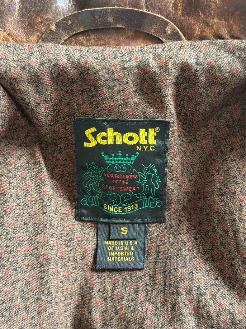 Schott Schott NYC lapel leather jacket Size US S / EU 44-46 / 1 - 3 Thumbnail