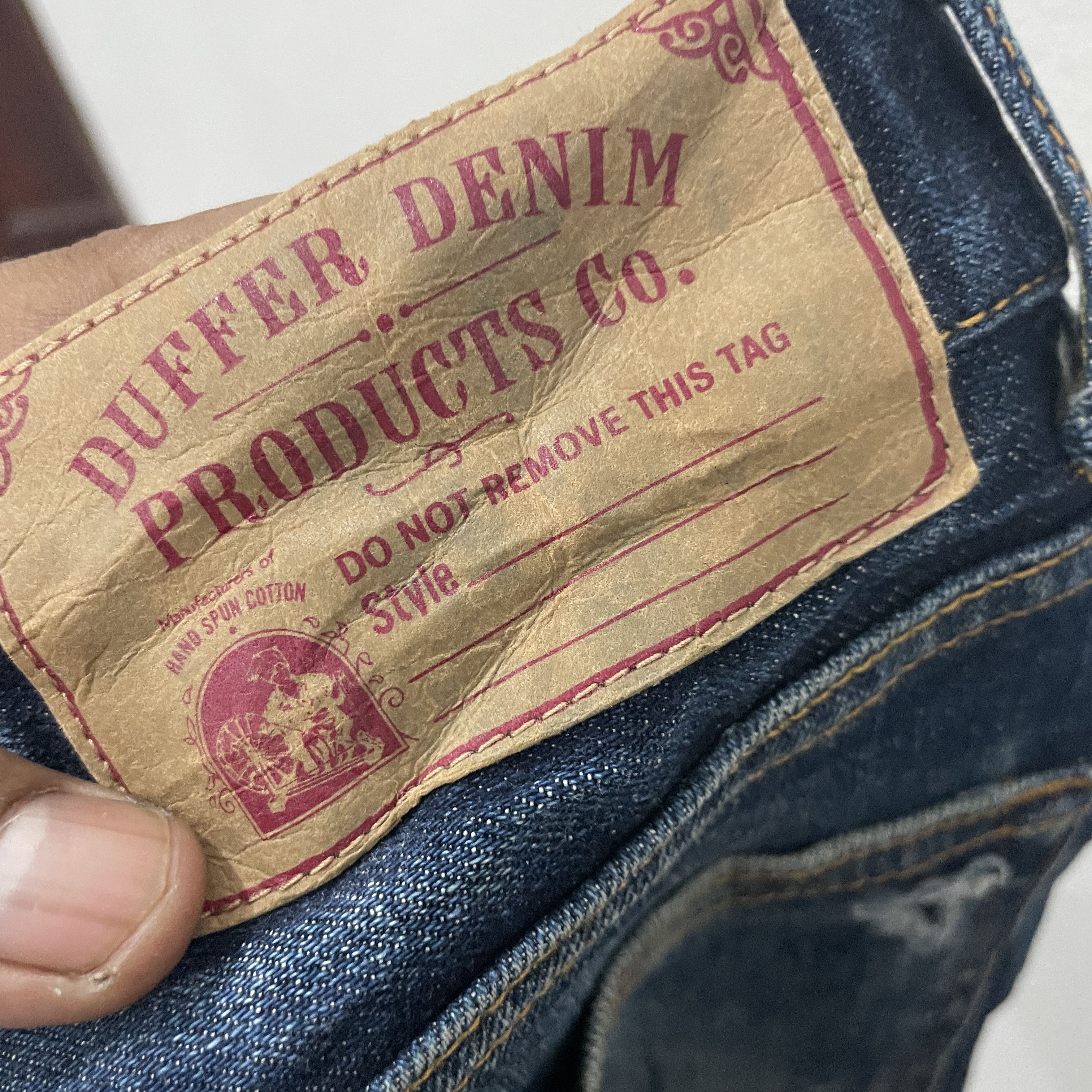 20471120 Vintage Duffer Denim Product Co Jeans Size US 33 - 5 Thumbnail