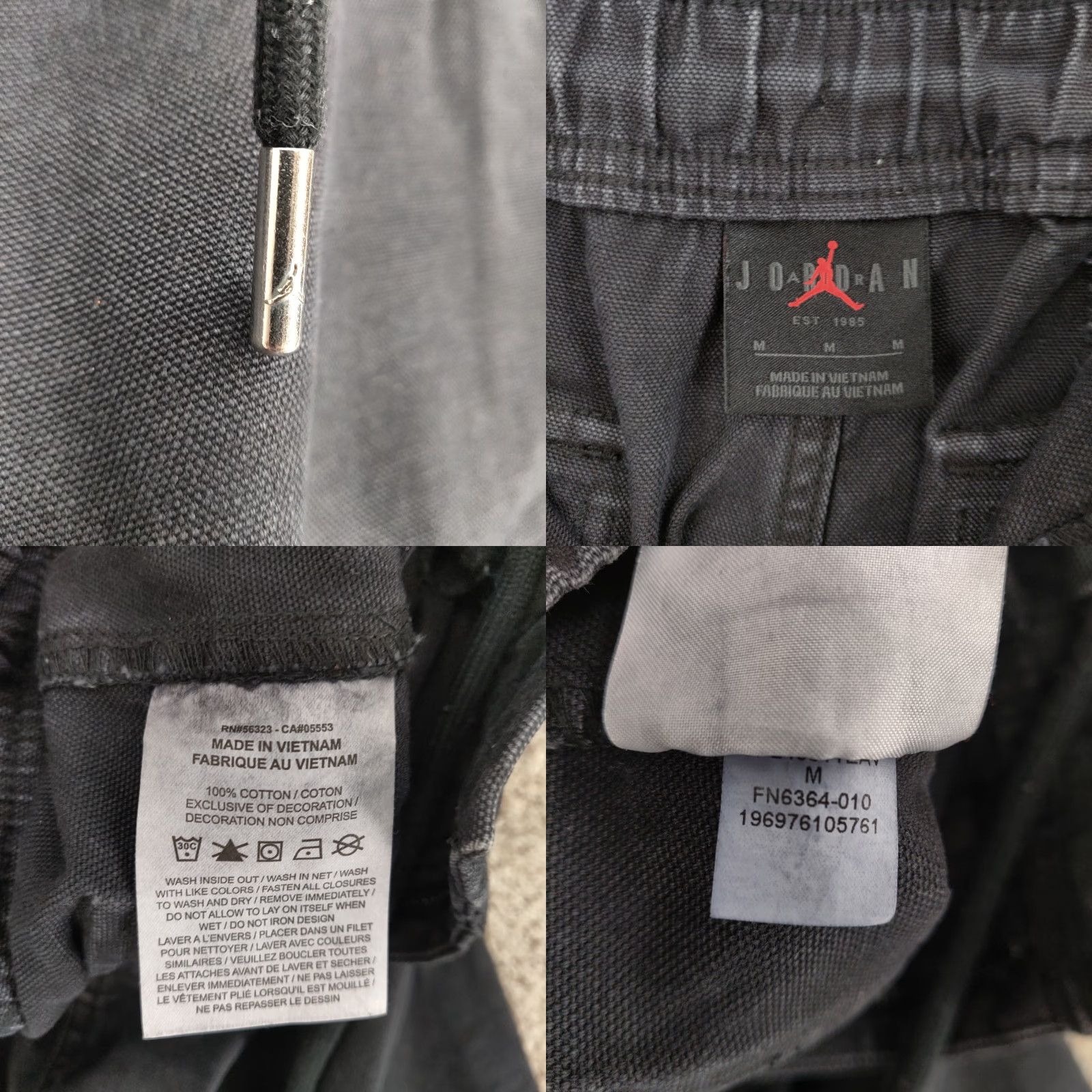 Nike Air Jordan Essentials Chicago Trousers Mens Medium Black FN6364-010 Jumpman Logo Cargo Pants Mens New title may not introduce new info. Size US 31 - 9 Thumbnail