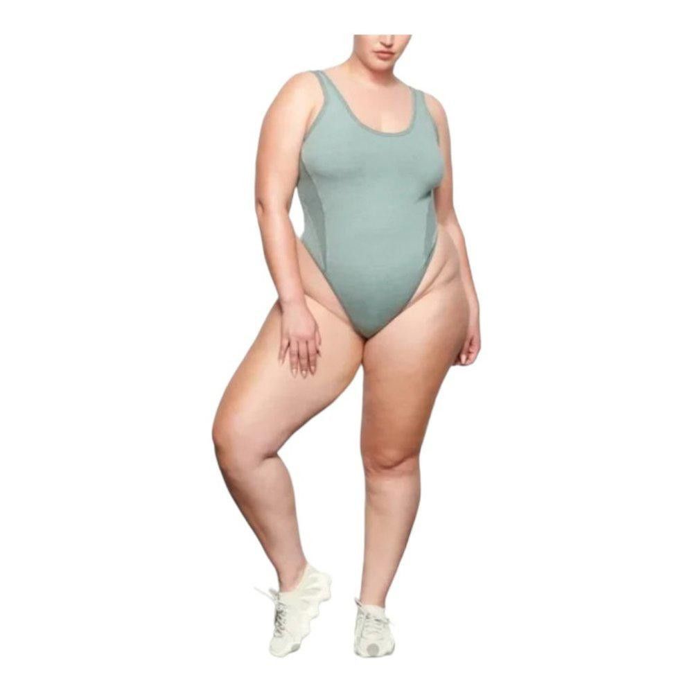 Designer NT295a SKIMS NWT OUTDOOR TANK BODYSUIT BLUE CHALK 4X Size M / US 6-8 / IT 42-44 - 3 Thumbnail