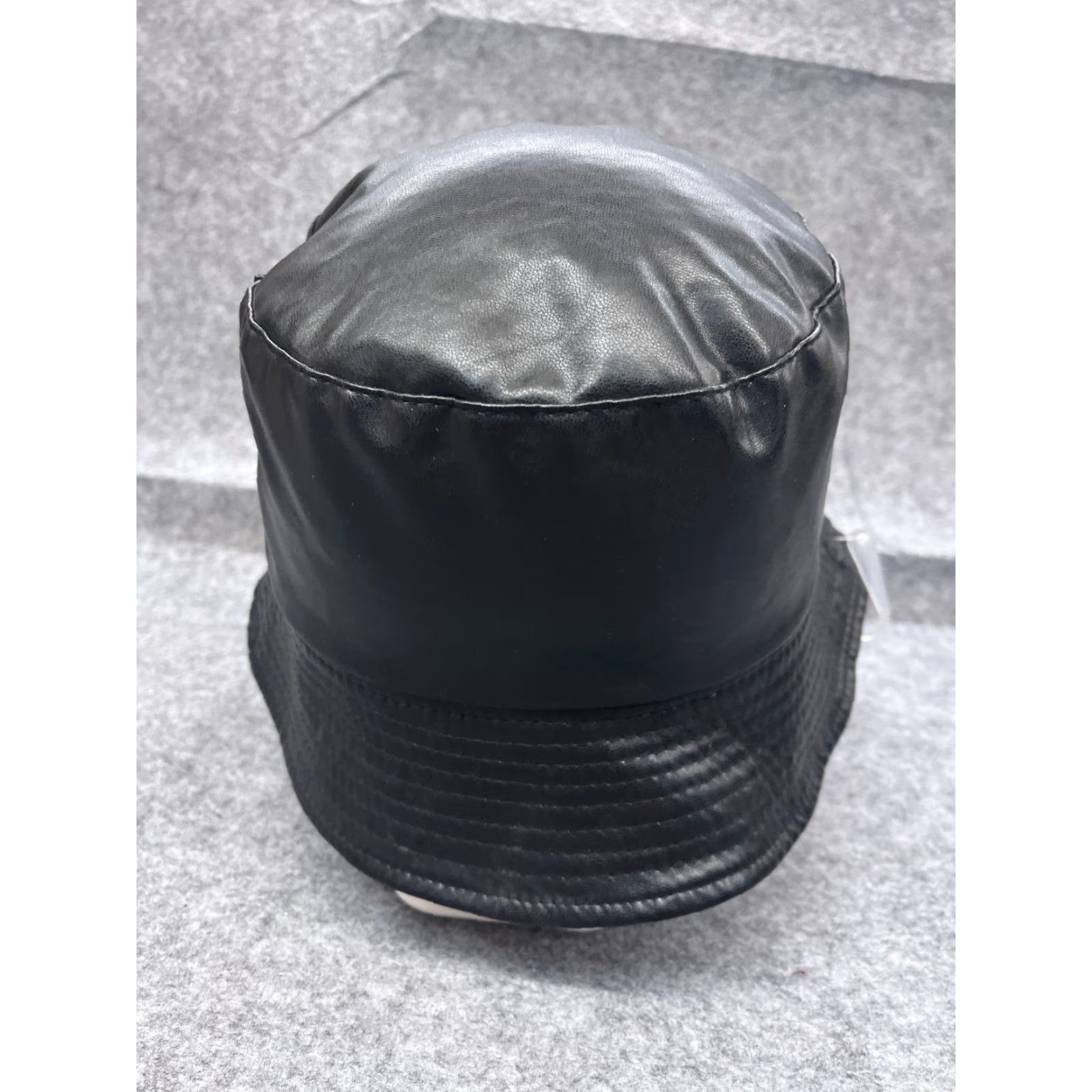 Vintage Momentum Brands Bucket Hat Unisex Adults One Size Black PU Blend Leather Hat Size ONE SIZE - 6 Thumbnail