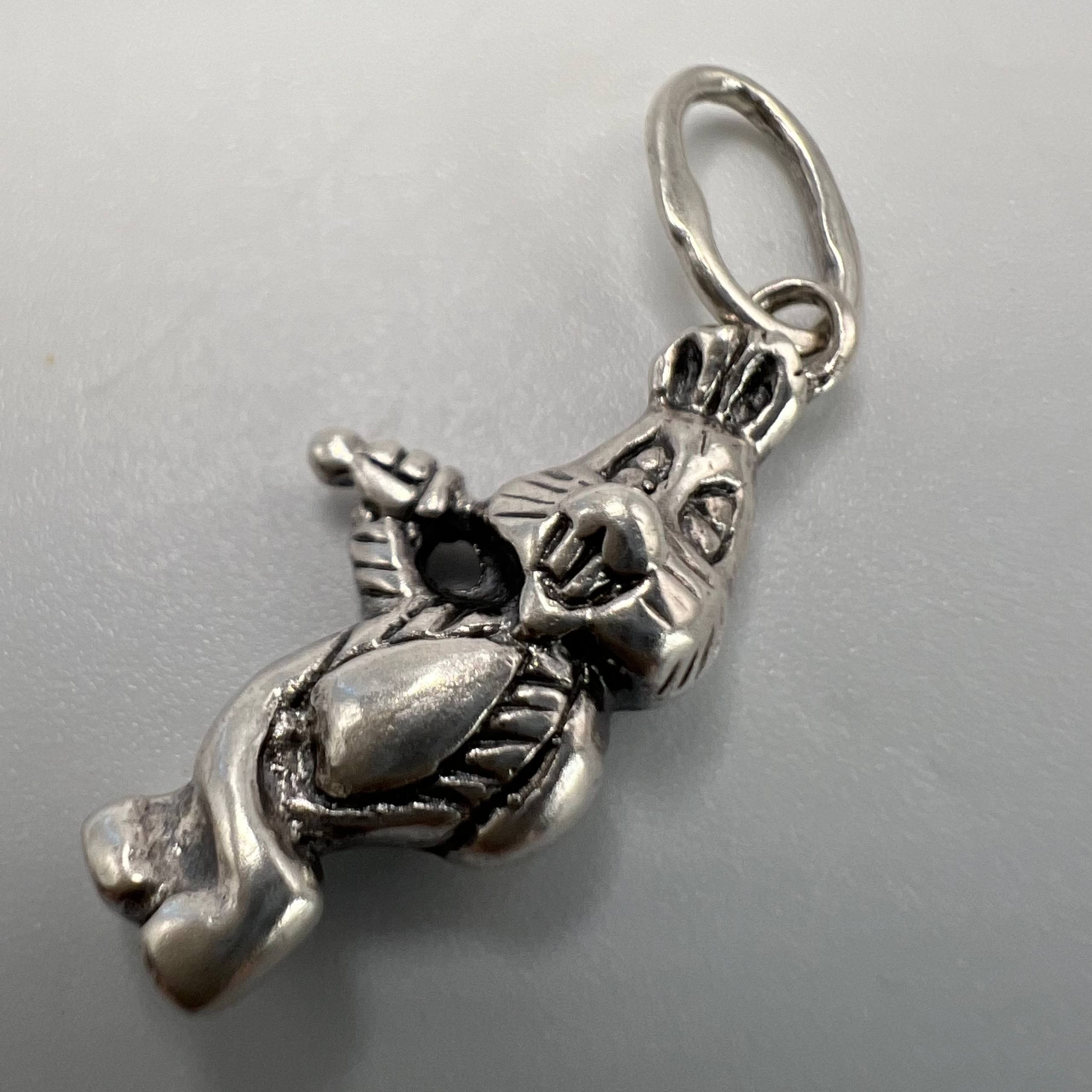 Vintage Vintage Pendant Rabbit Sterling Silver 925 Jewelry 2g Size ONE SIZE - 8 Thumbnail