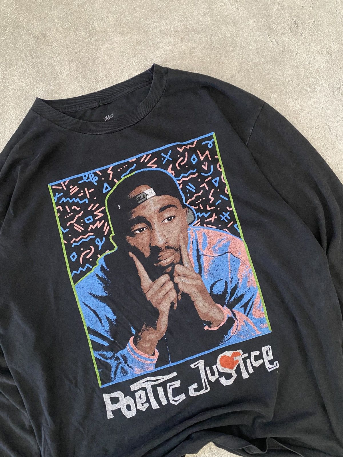 Rap Tees POETIC JUSTICE TUPAC SHAKUR LONGSLEVE Size US L / EU 52-54 / 3 - 2 Thumbnail