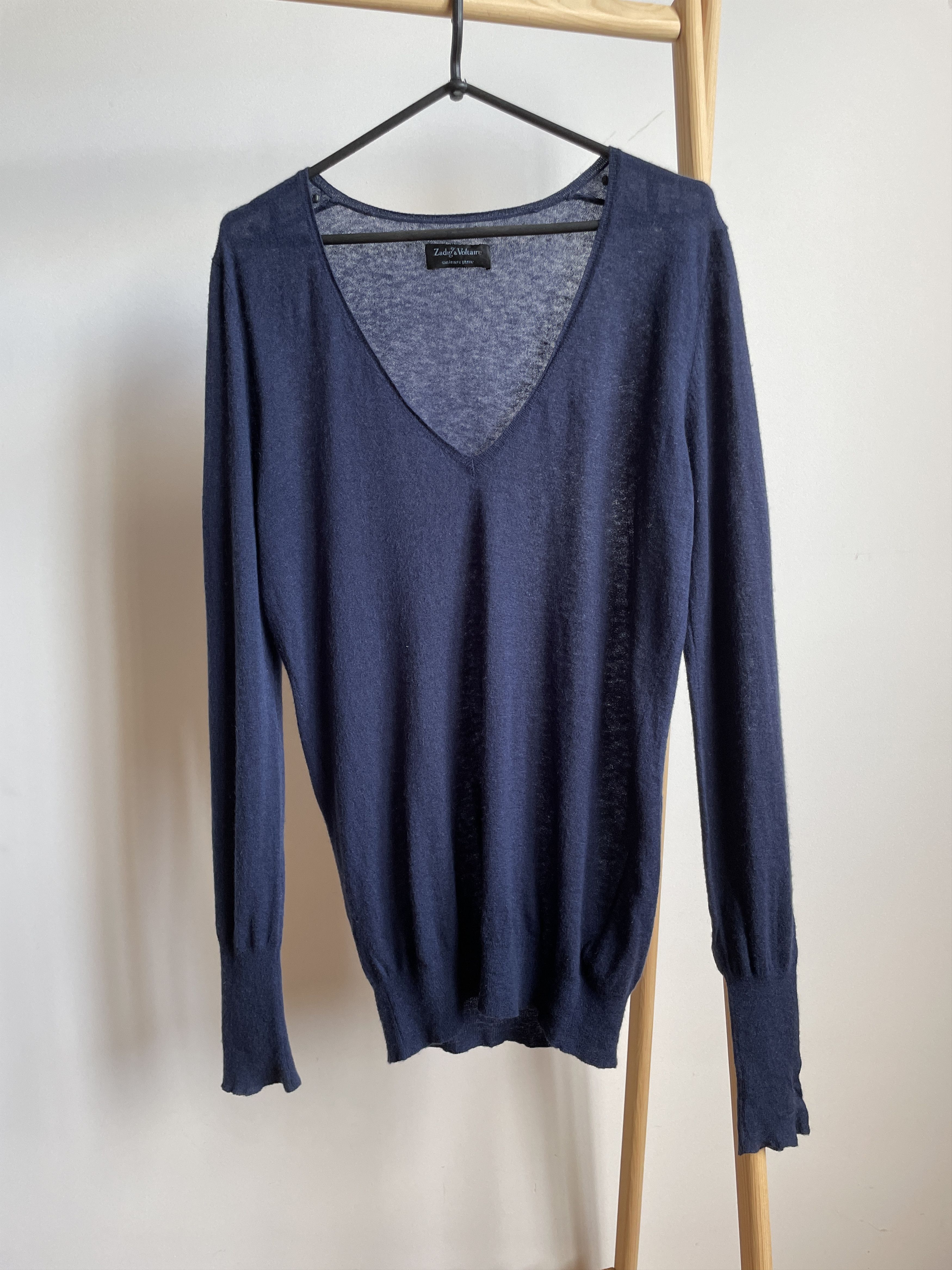 Zadig & Voltaire Zadig & Voltaire Womens Apple CP Cashmere V-Neck Sweater Size M / US 6-8 / IT 42-44 - 1 Thumbnail