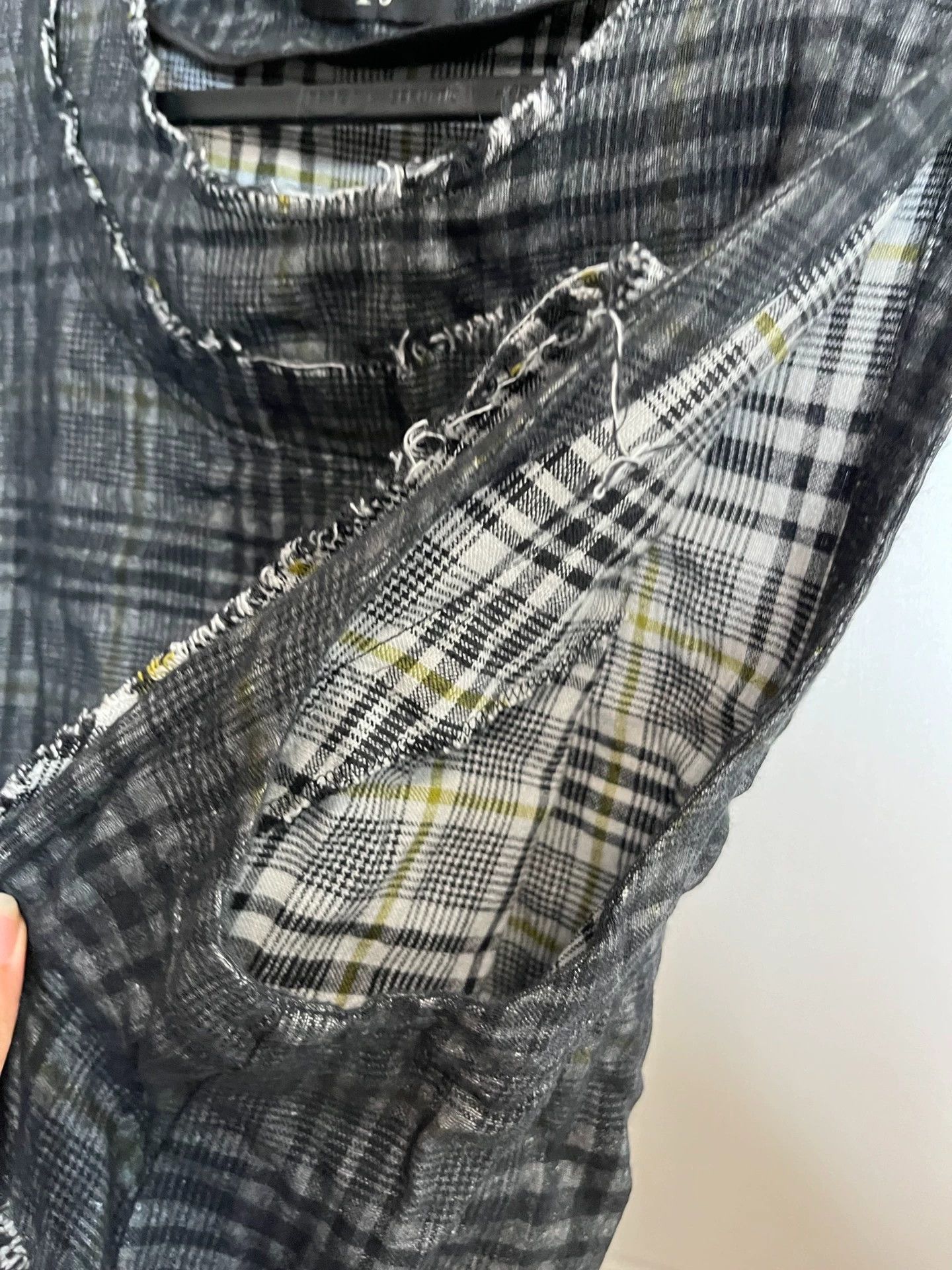 Yohji Yamamoto Yohji Y's Wool Check Sleeveless Long Dress 1 (O/S) 98 New Size S / US 4 / IT 40 - 6 Thumbnail