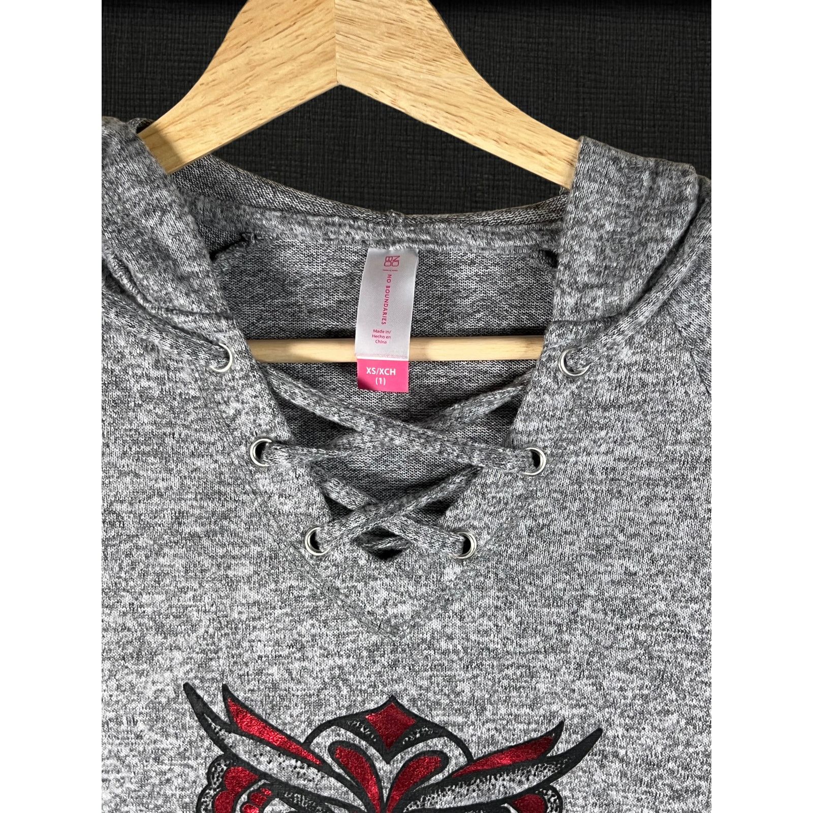 Other Owl Grey Hoodie Pullover Long Sleeve Shirt Size XS / US 0-2 / IT 36-38 - 6 Thumbnail