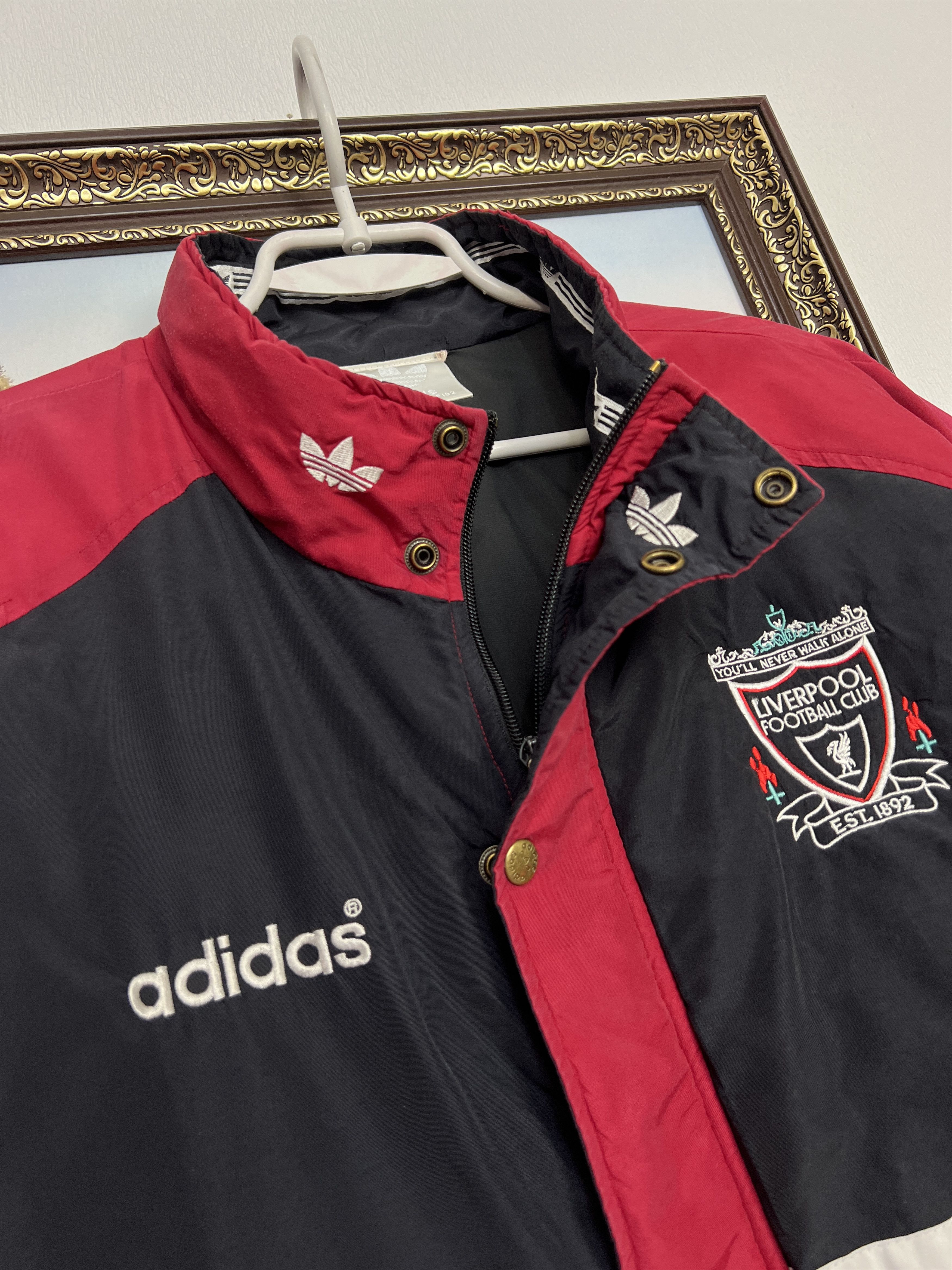 Adidas Vintage 90's Liverpool Padded Jacket Soccer Bomber Track Top Size US L / EU 52-54 / 3 - 4 Thumbnail
