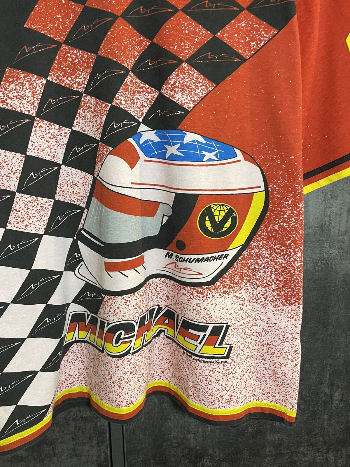 Vintage Crazy Vintage 1999 Michael Schumacher AOP Hype T-shirt Size US XL / EU 56 / 4 - 4 Thumbnail